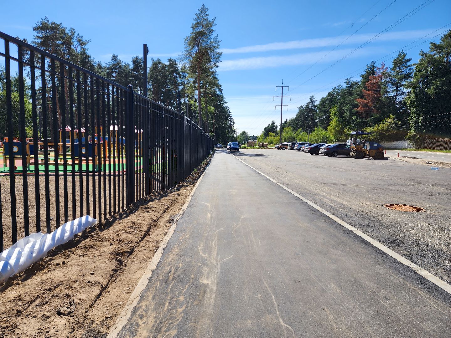 раменское, дороги, тротуар к новой школе на улице Высоковольтной,