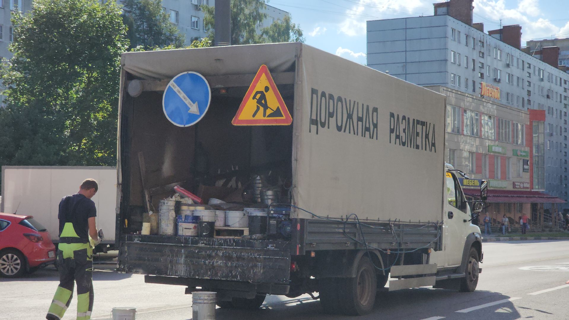 дорожная разметка, подготовка к 1 сентября, дорожные работы,