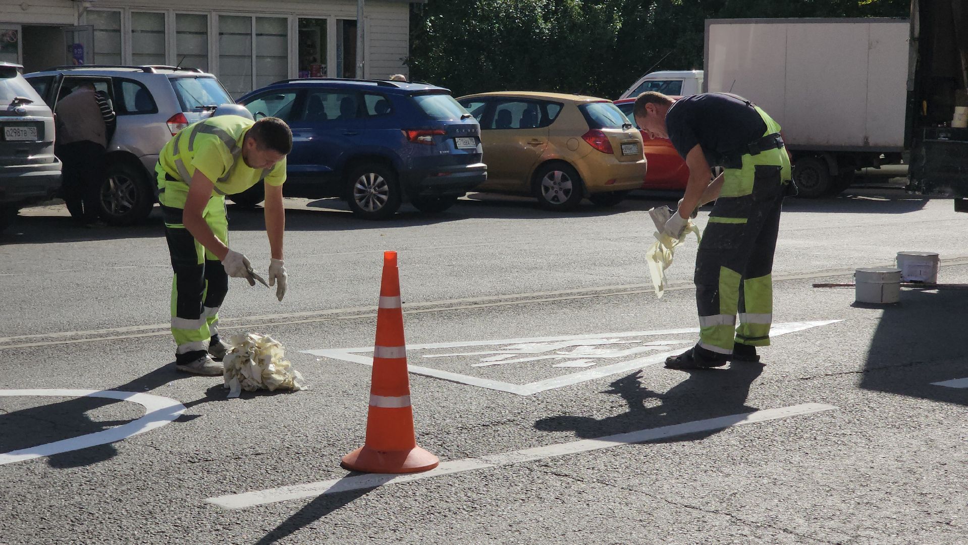 дорожная разметка, подготовка к 1 сентября, дорожные работы,