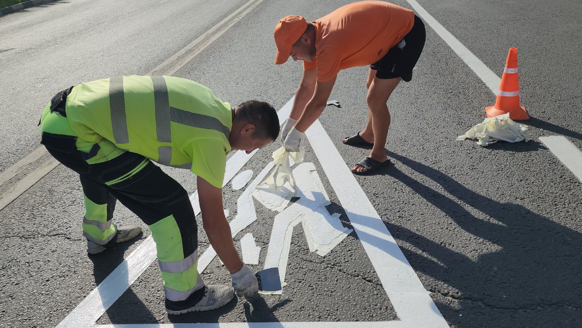 дорожная разметка, подготовка к 1 сентября, дорожные работы,