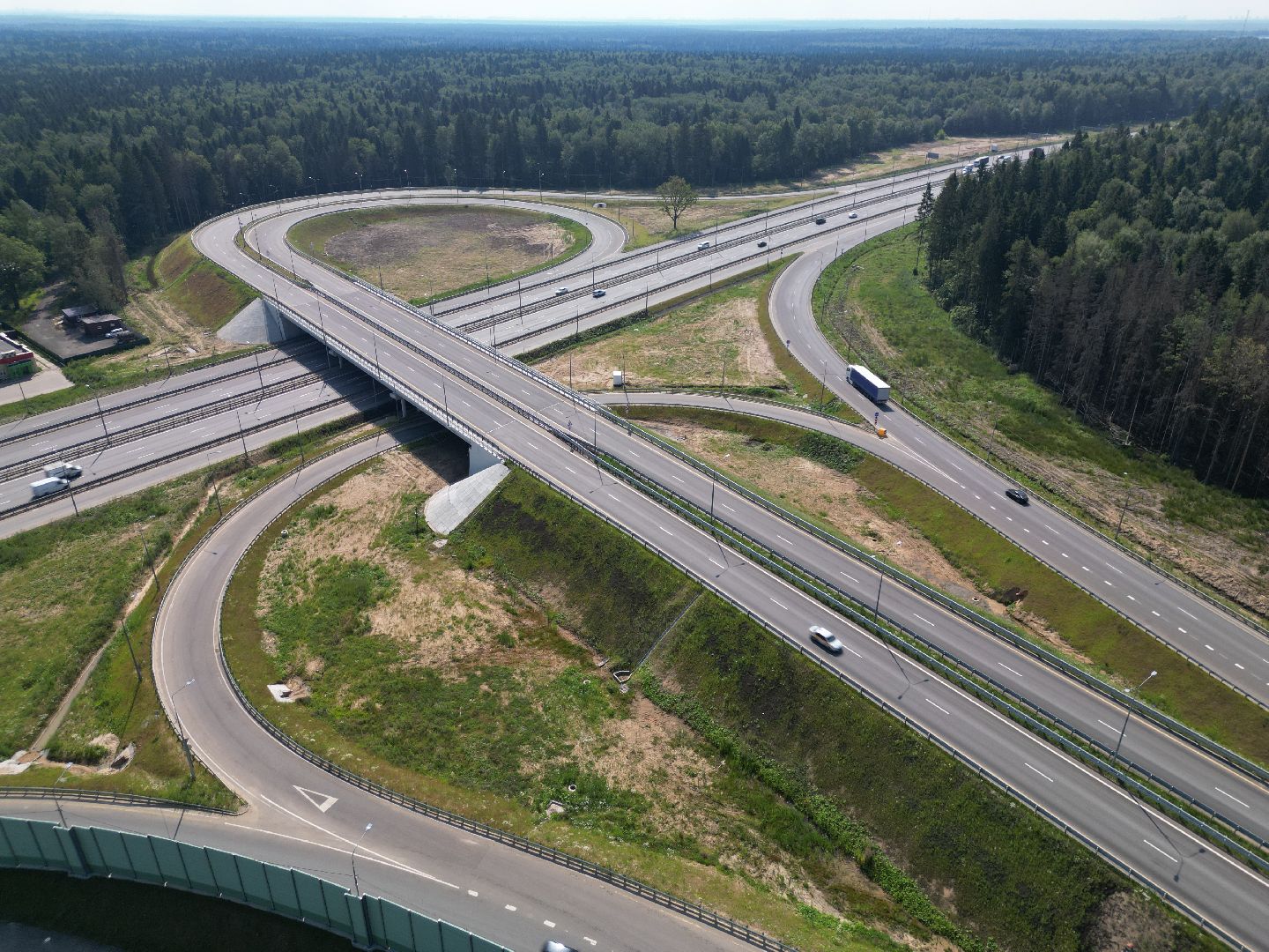 видео с коптера, лобня, дороги, строительство,