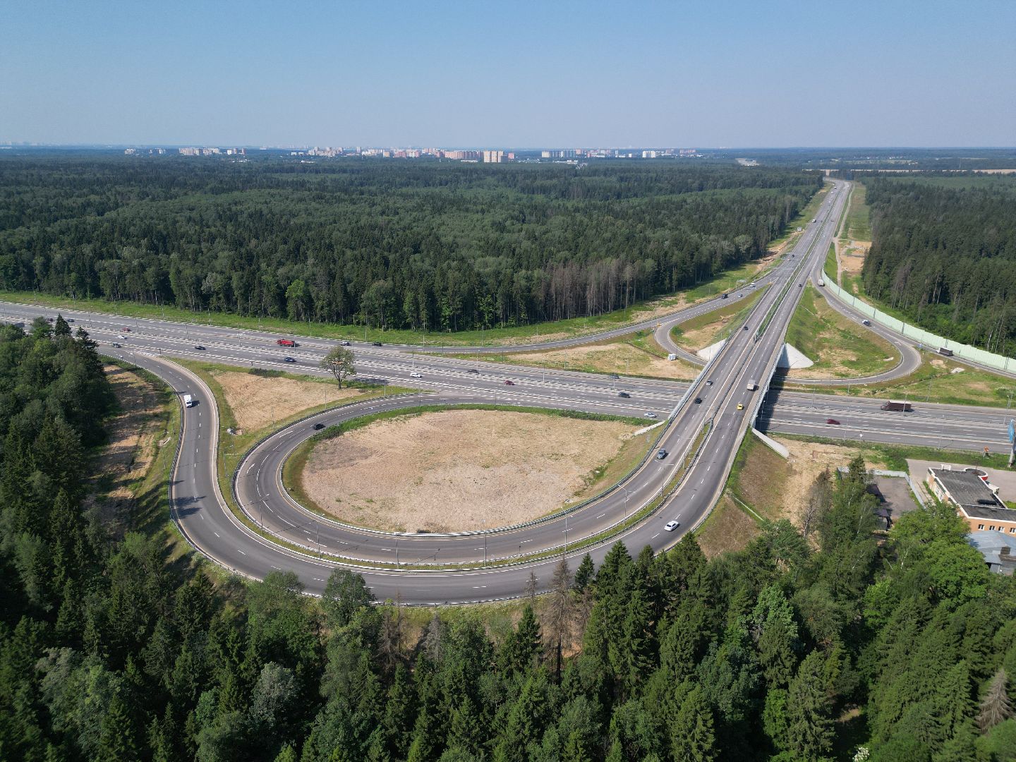 видео с коптера, лобня, дороги, строительство,