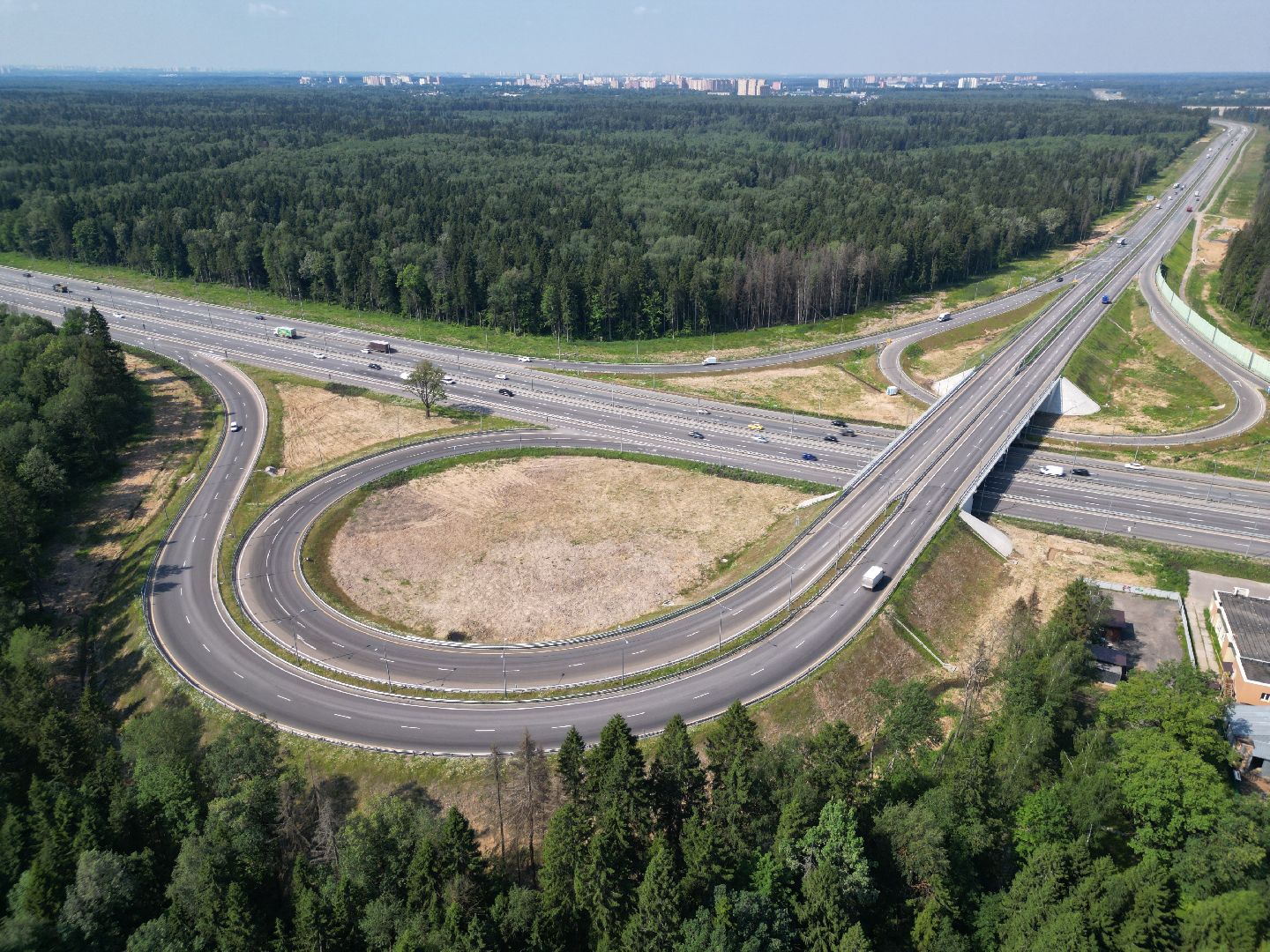 видео с коптера, лобня, дороги, строительство,