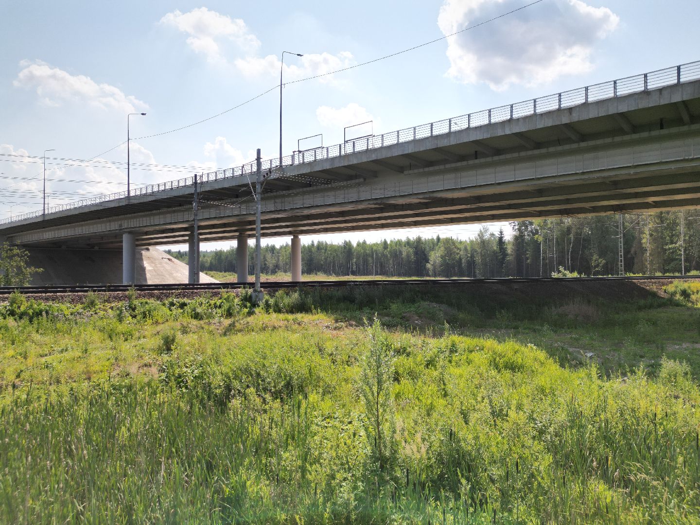 видео с коптера, лобня, строительство, дороги,