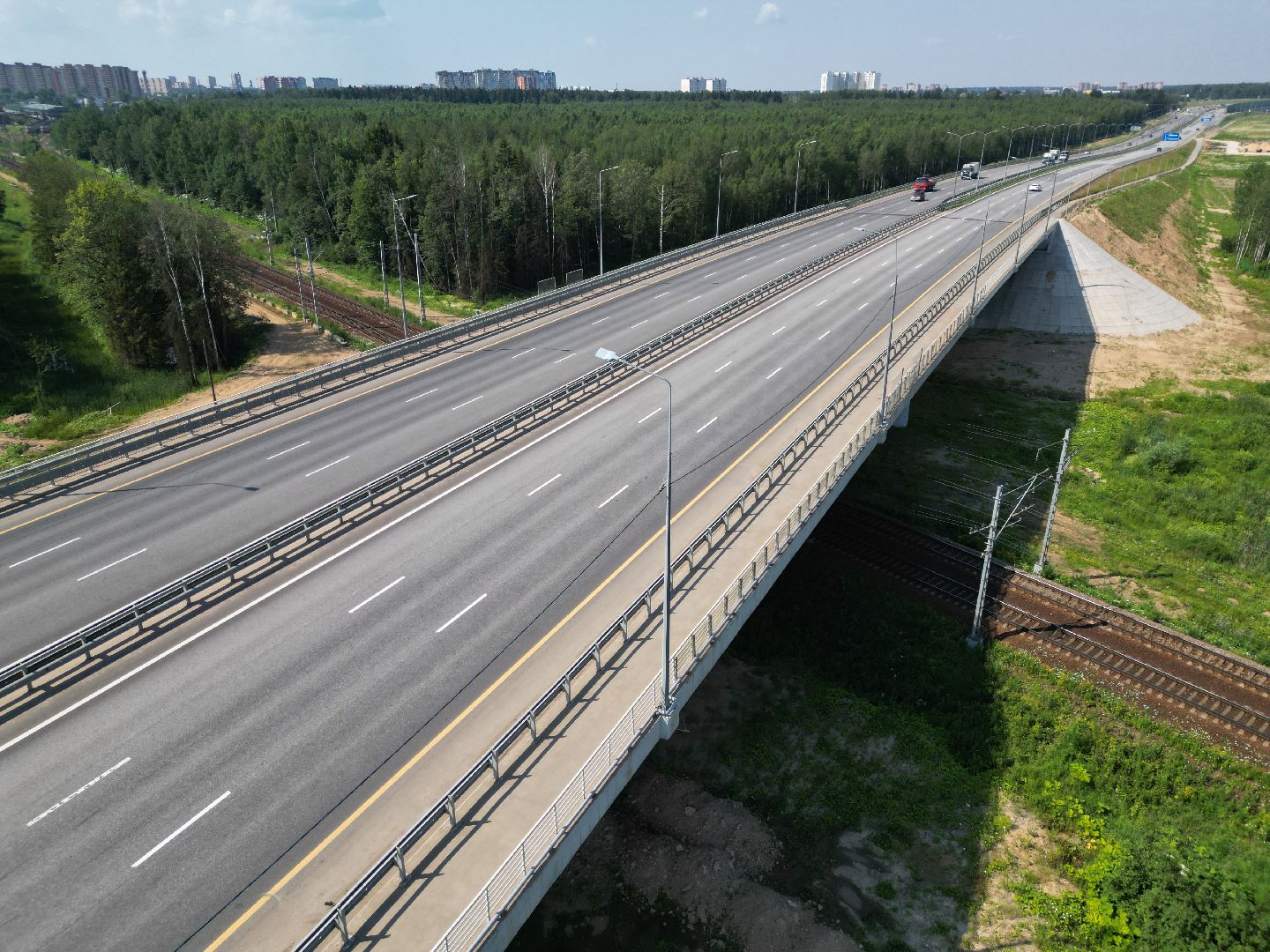 видео с коптера, лобня, строительство, дороги,