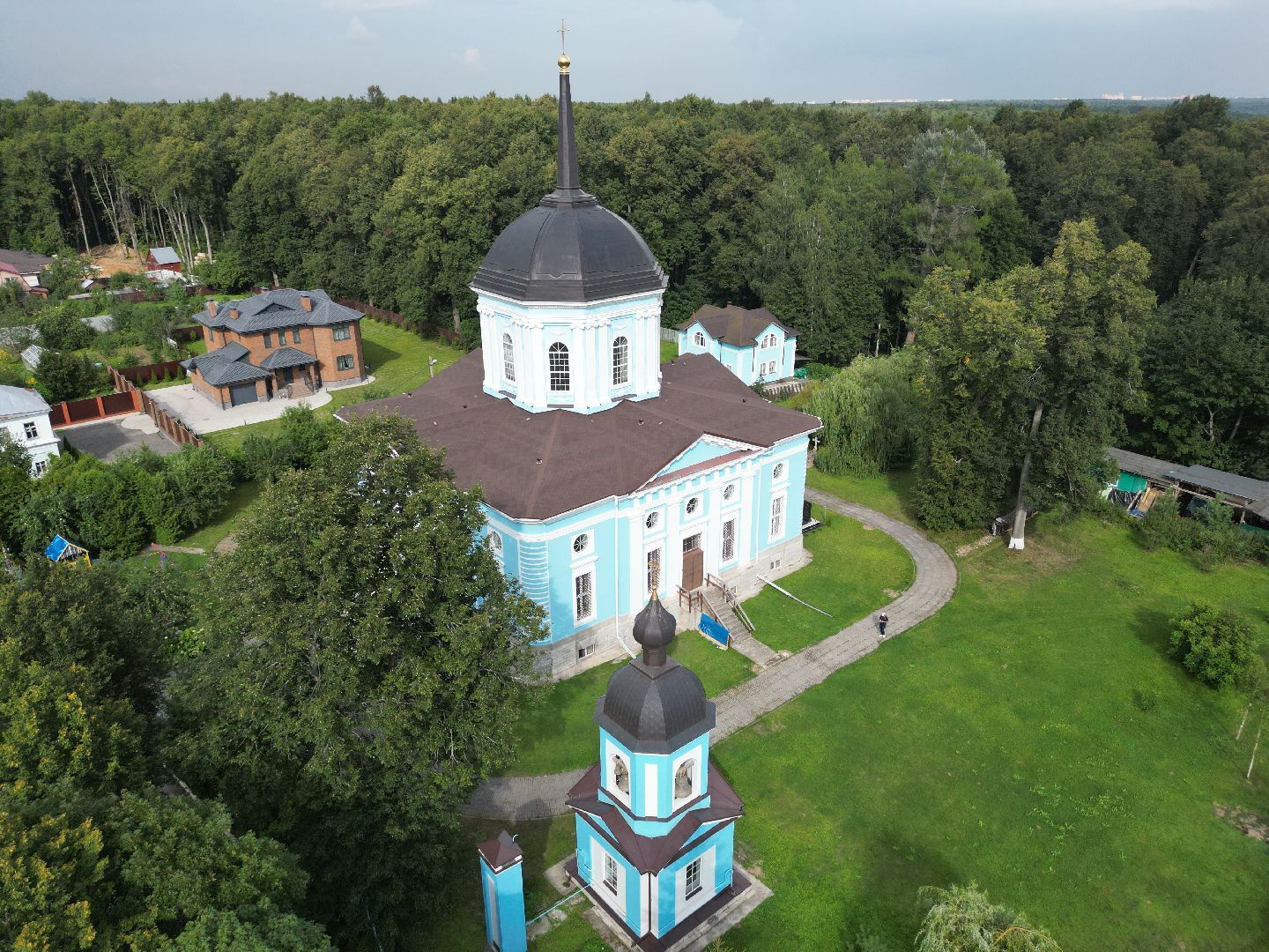видео с коптера, подольск, церковь, культура,