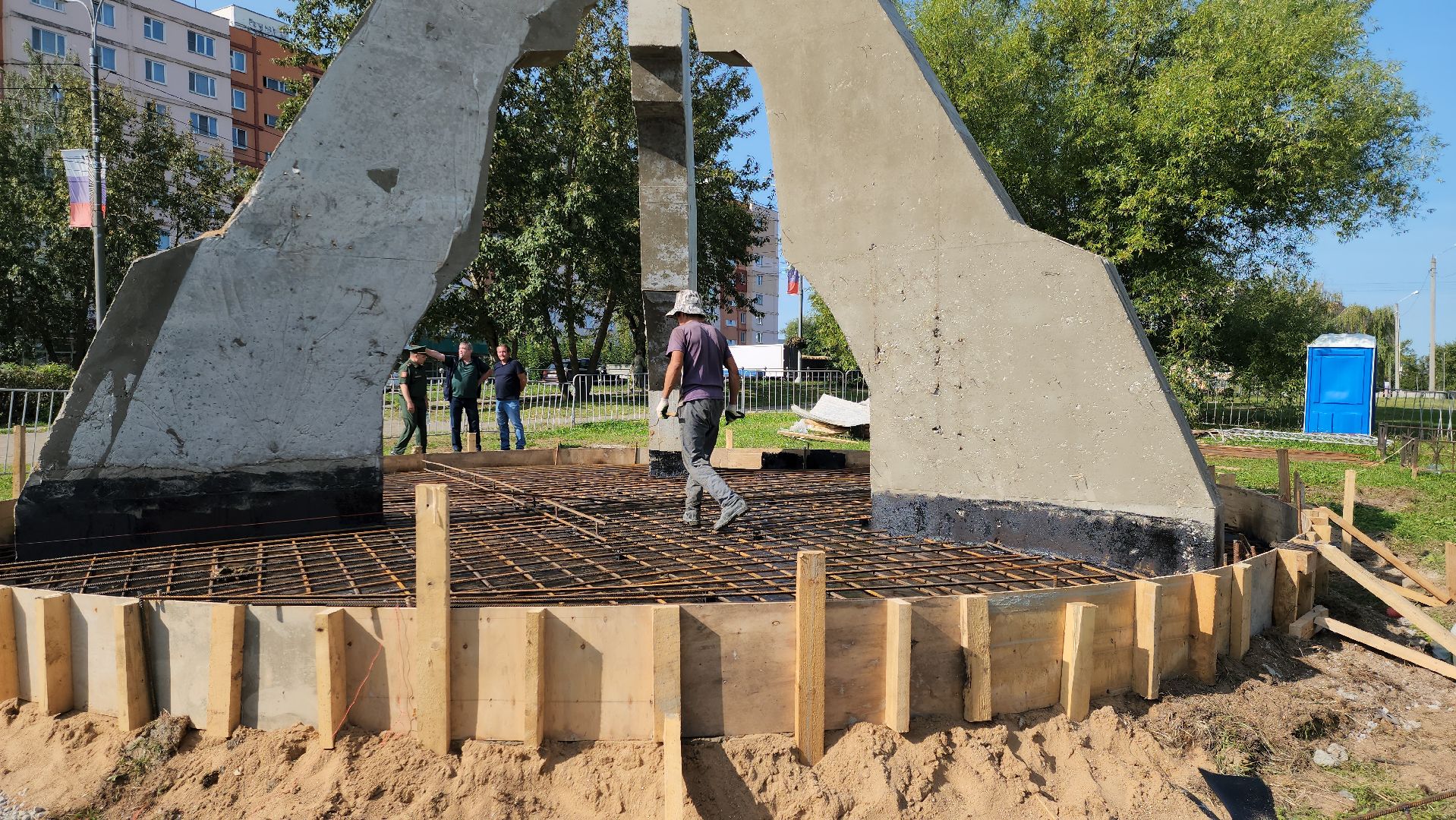 Памятник, Строительство памятника, Памятник ветеранам локальных войн, можайск, можайский городской округ, московская область, подмосковье,