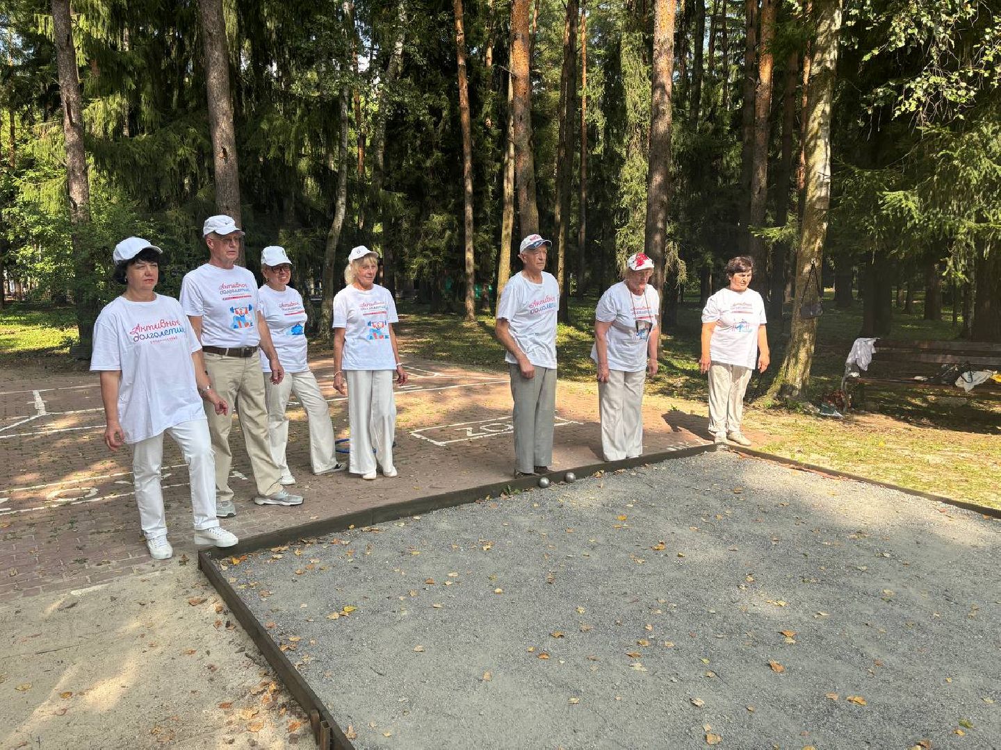 игра в петанку, парк Елочки, Активное долголетие, Домодедово,