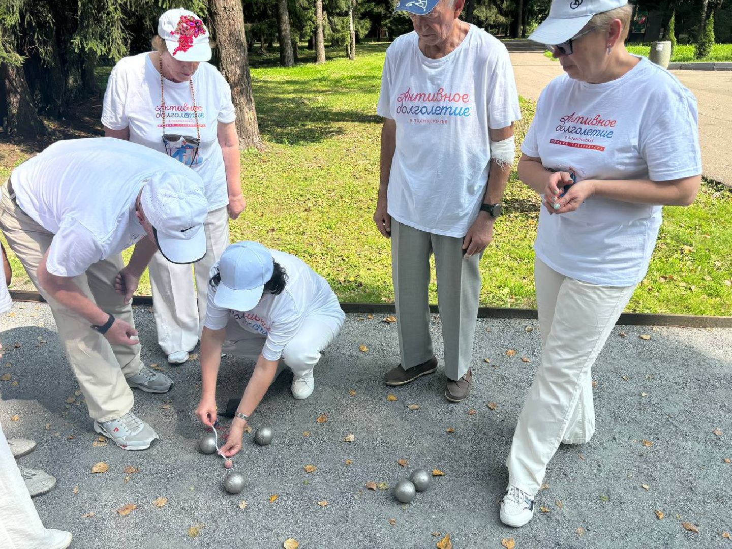 игра в петанку, парк Елочки, Активное долголетие, Домодедово,
