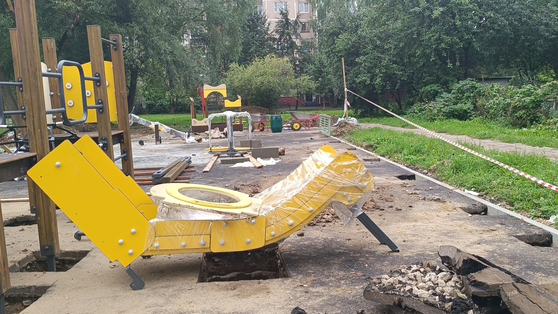 детская площадка, благоустройство, лобня,