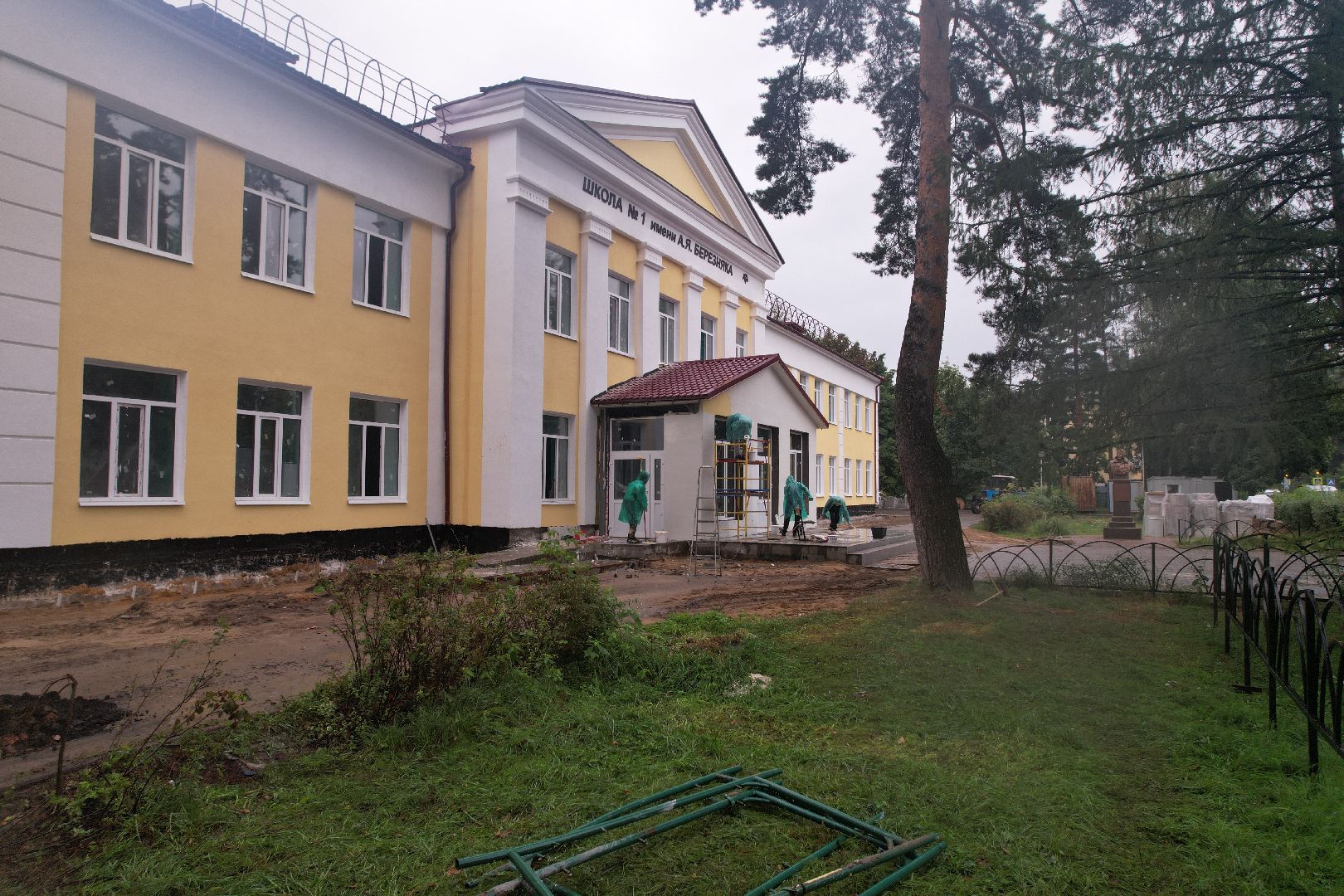 видео с коптера, школа, дубна,