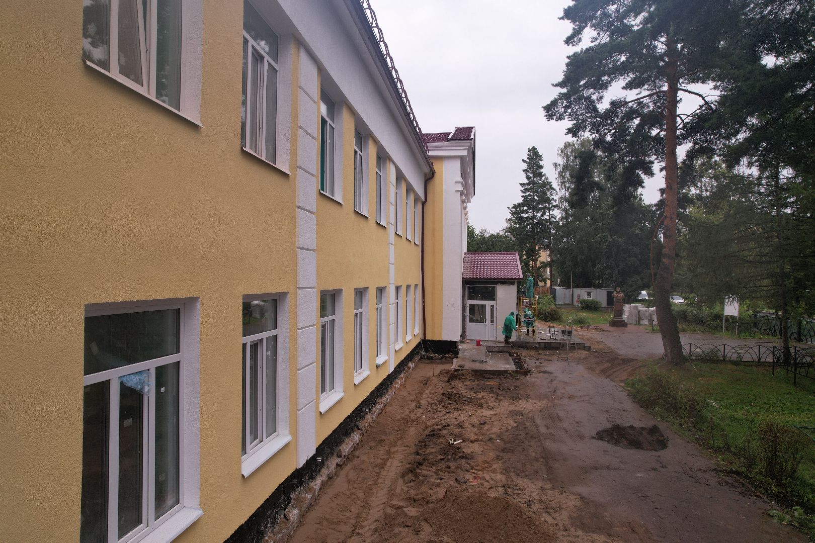 видео с коптера, школа, дубна,