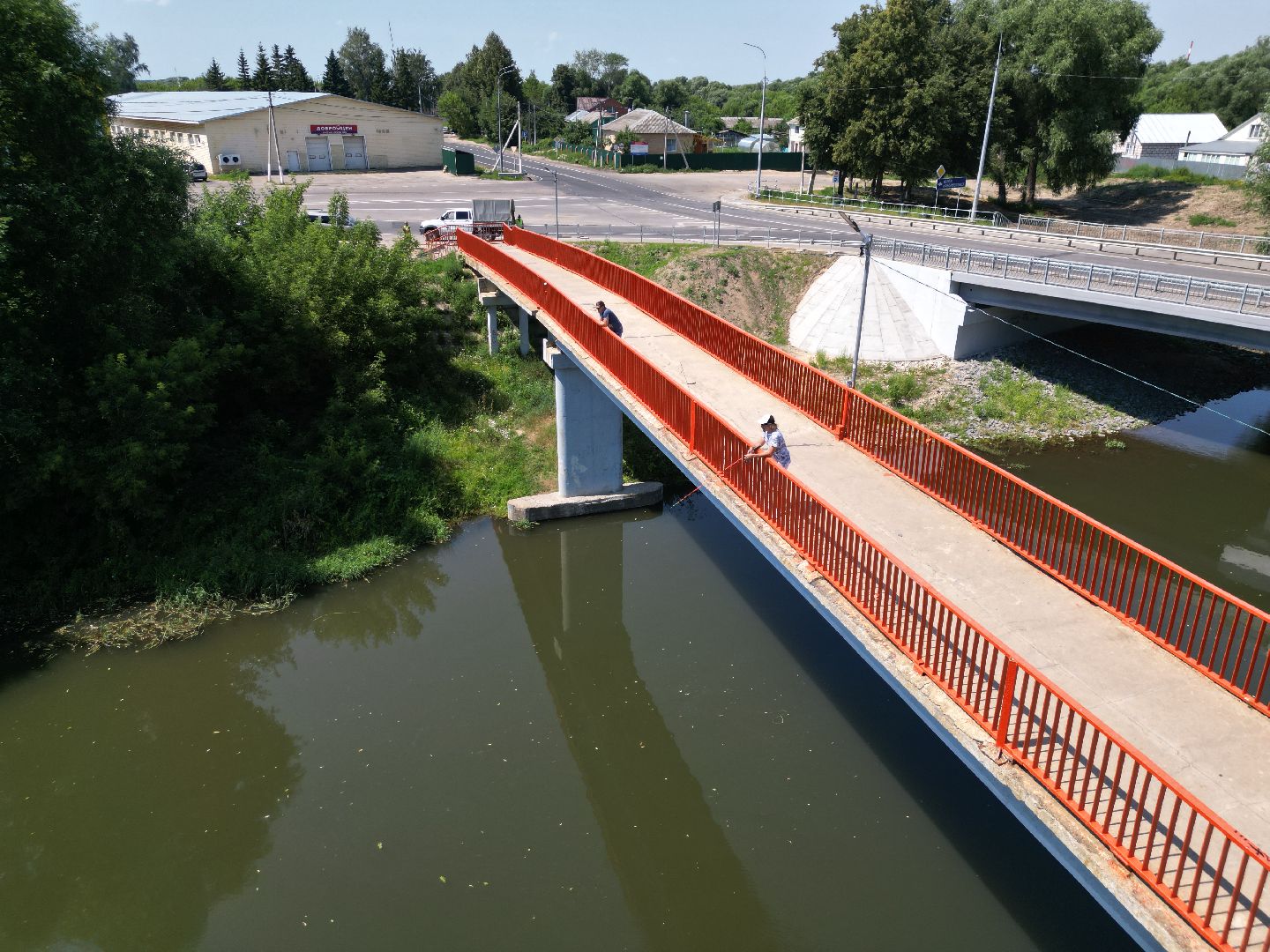 видео с коптера, мост, дороги,