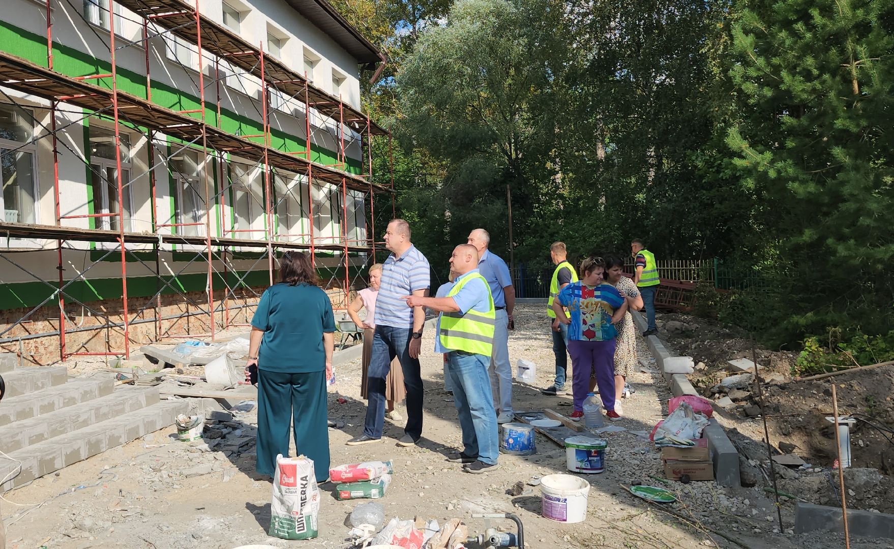 серпухов, туровская школа, местечко данки, капитальный ремонт школы, строительная готовность,