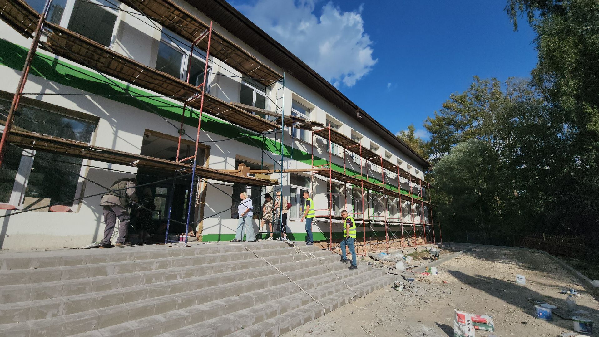 серпухов, туровская школа, местечко данки, капитальный ремонт школы, строительная готовность,