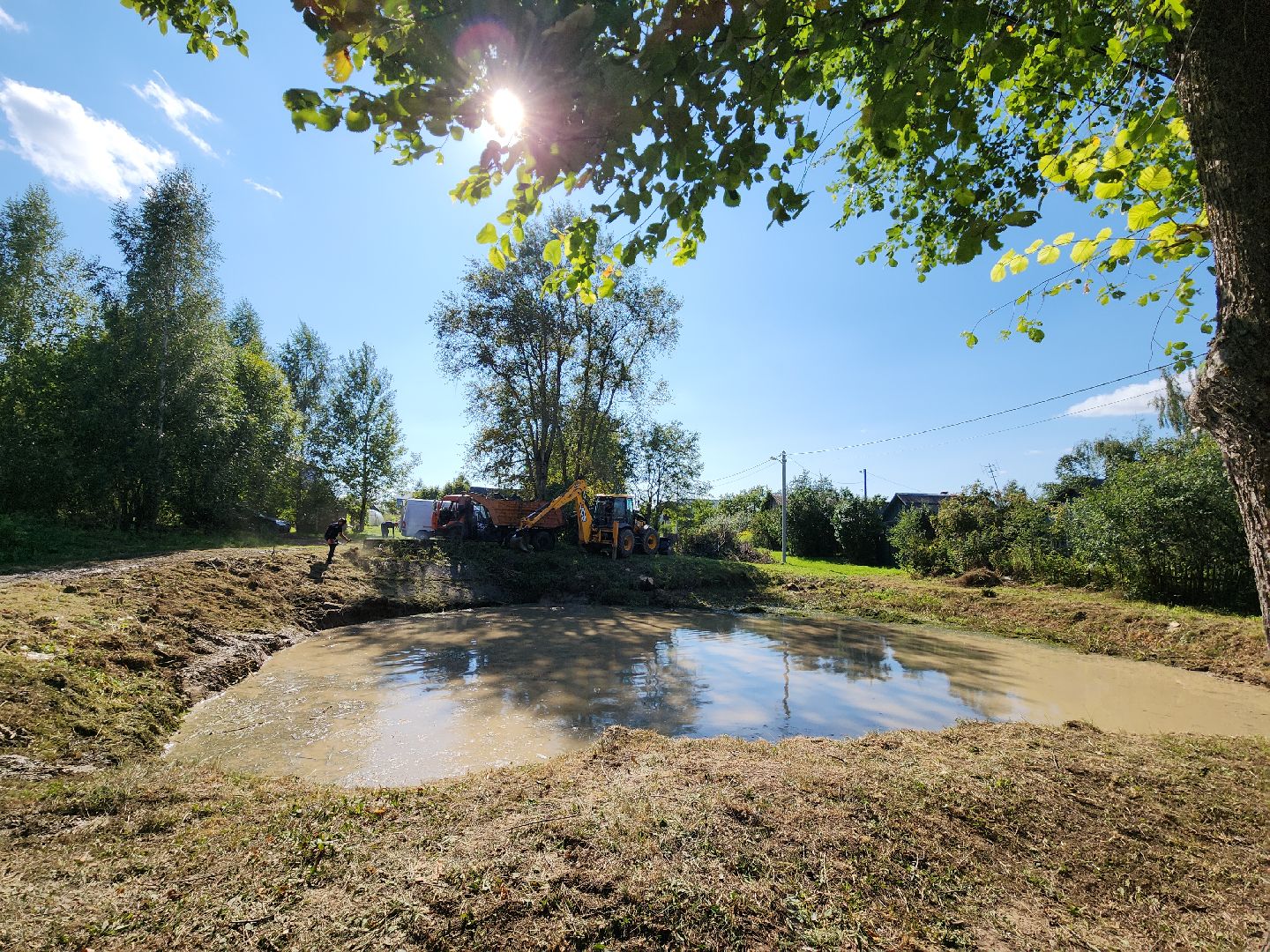 Противопожарный пруд, противопожарная безопасность, противопожарный водоем, можайск, калужское, можайский городской округ, московская область,
