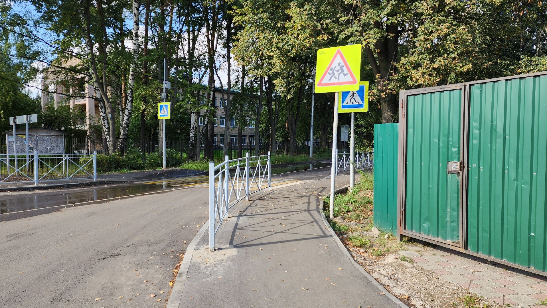 пушкино, дорожный ремонт, дорожный знак, тротуары, автобусная остановка, асфальтирование дорог,