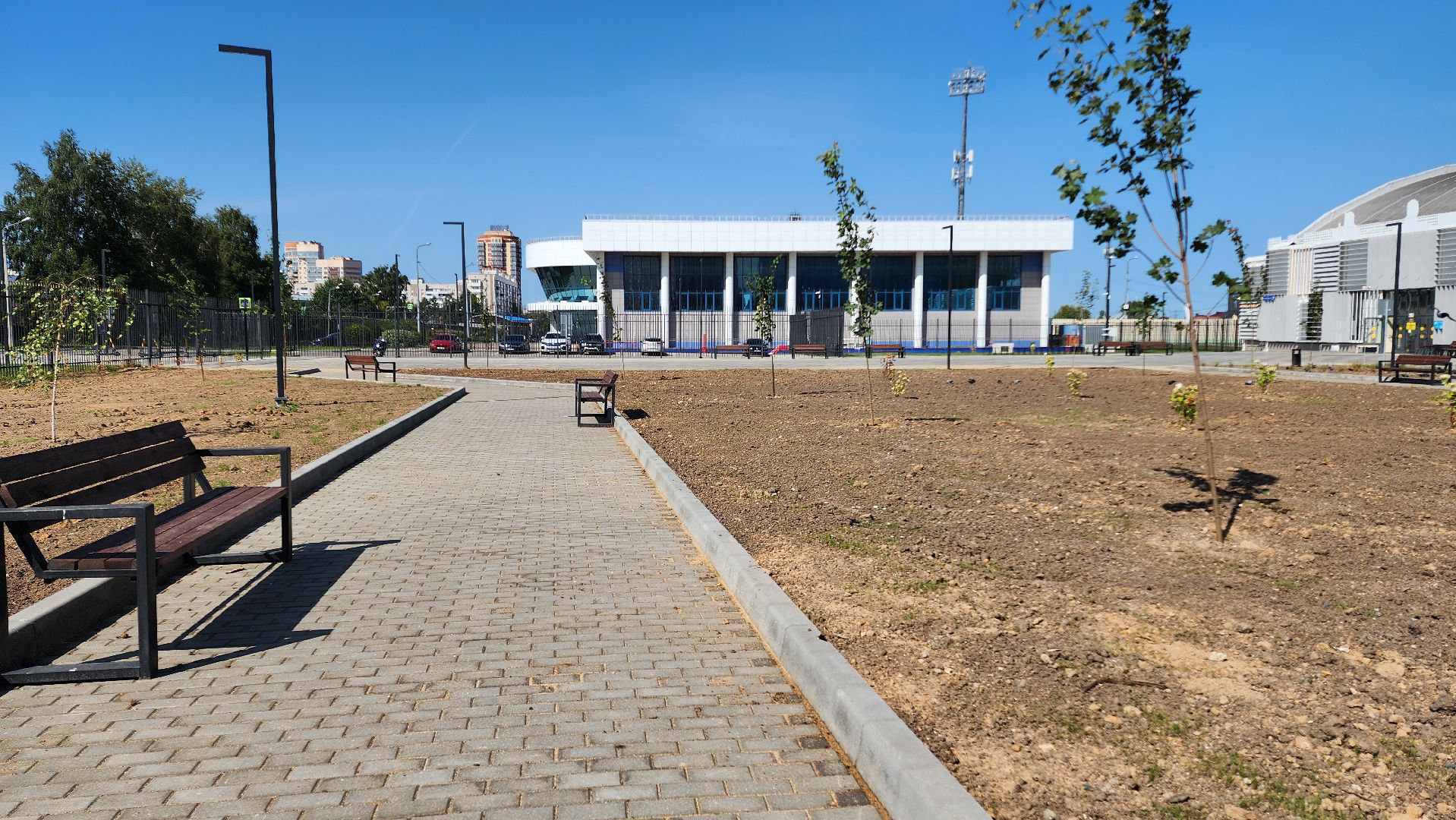 Благоустройство, Домодедово, Подмосковье, Футбольный манеж, Авангард,