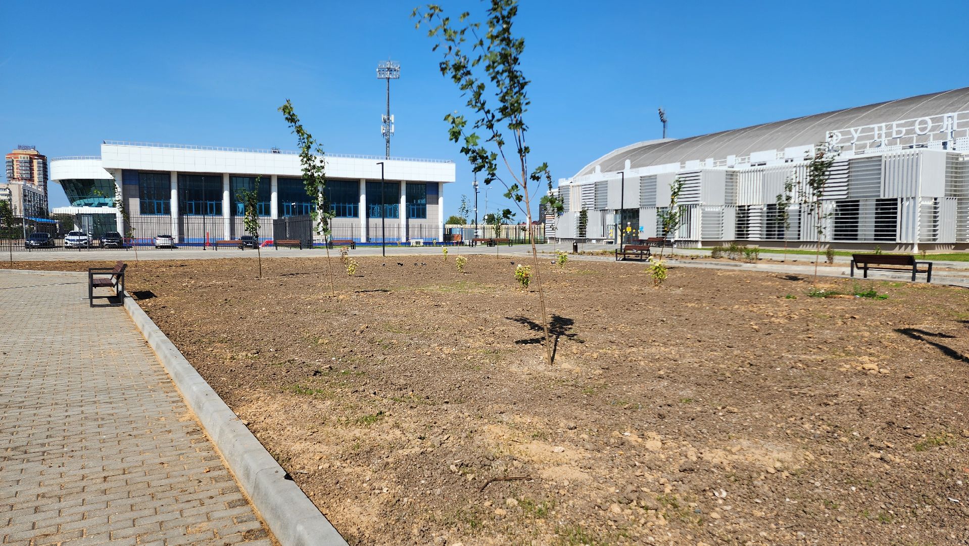 Благоустройство, Домодедово, Подмосковье, Футбольный манеж, Авангард,