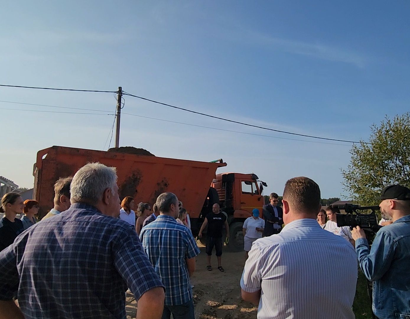 Дубна, Юркино, Строительство дороги, Встреча с жителями,