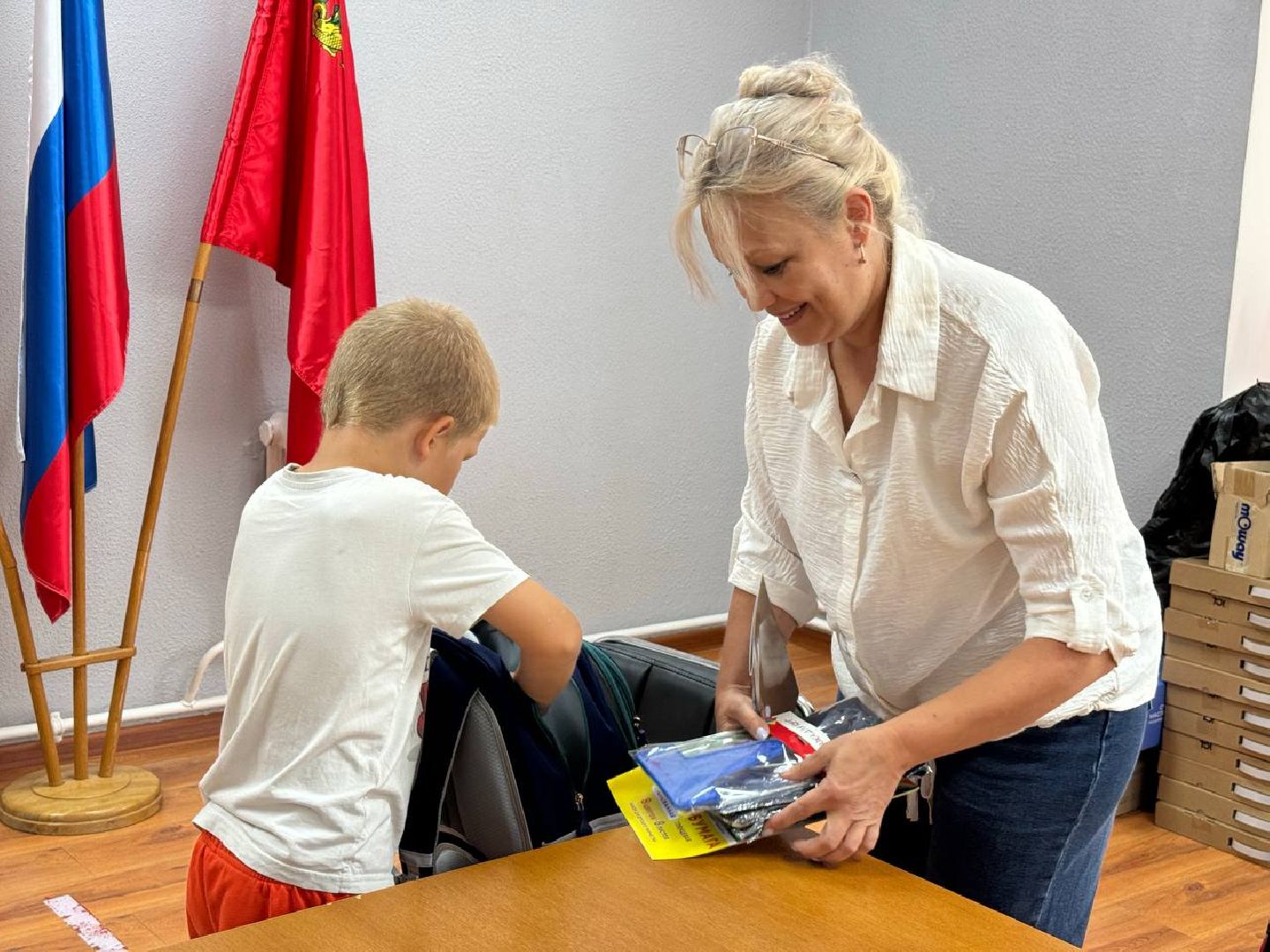 сын участника СВО, первый класс, городской округ восход, губернатор воробьев, помощь детям,