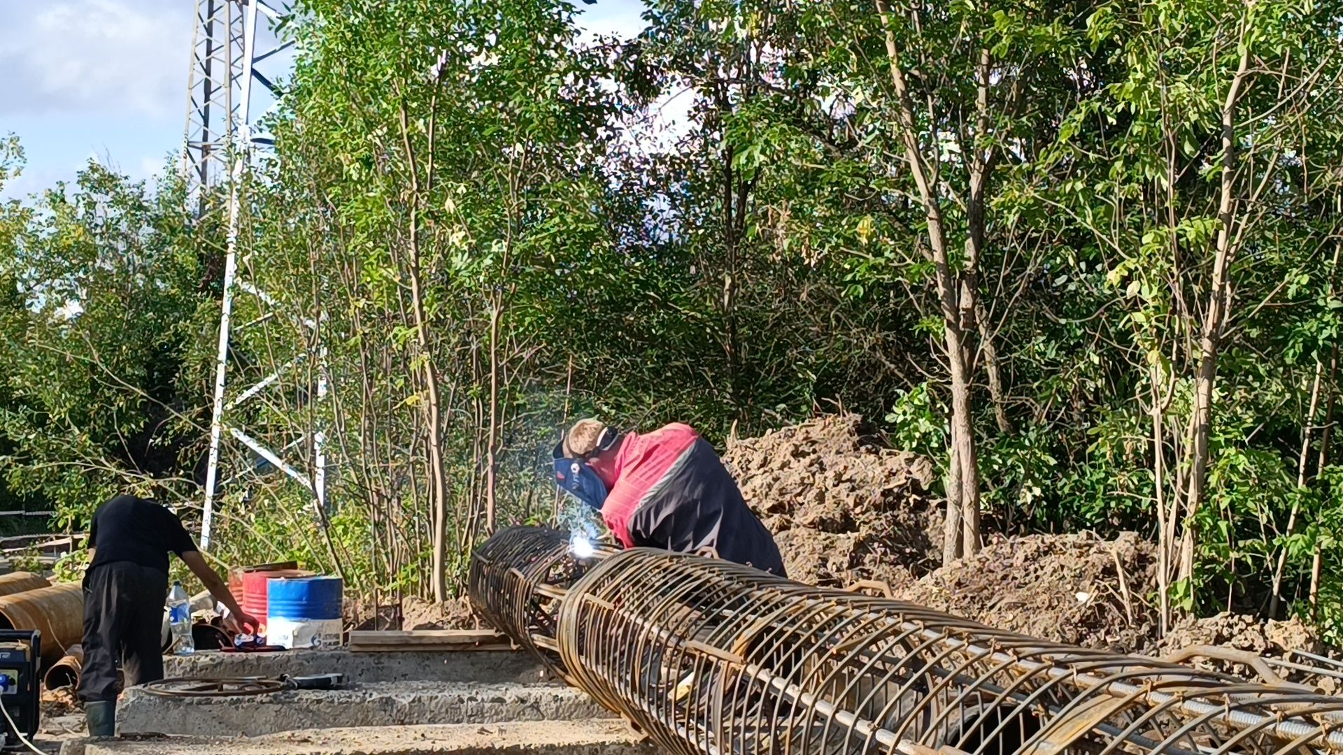 строительство, пешеходный переход, лобня,