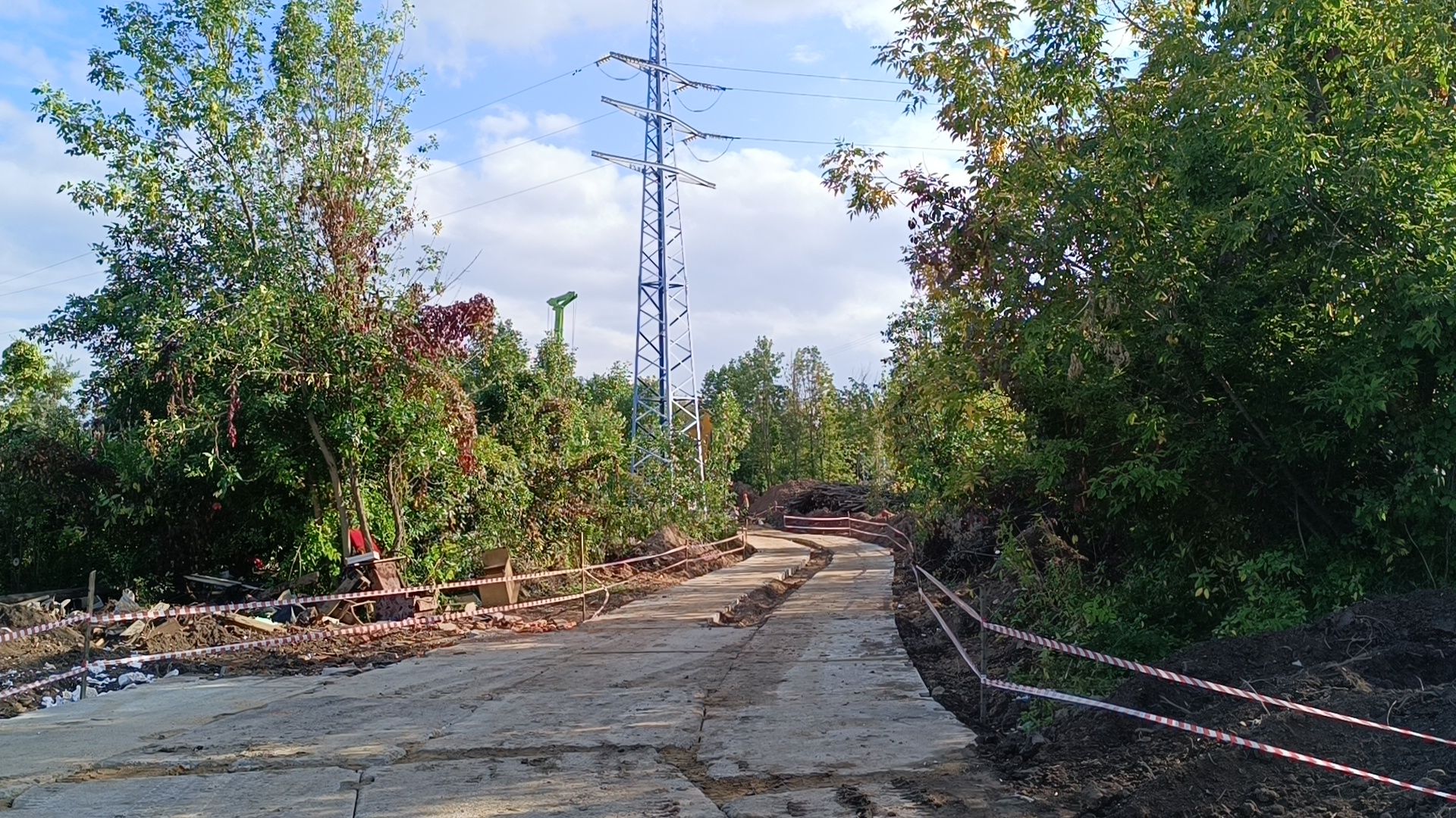 строительство, пешеходный переход, лобня,