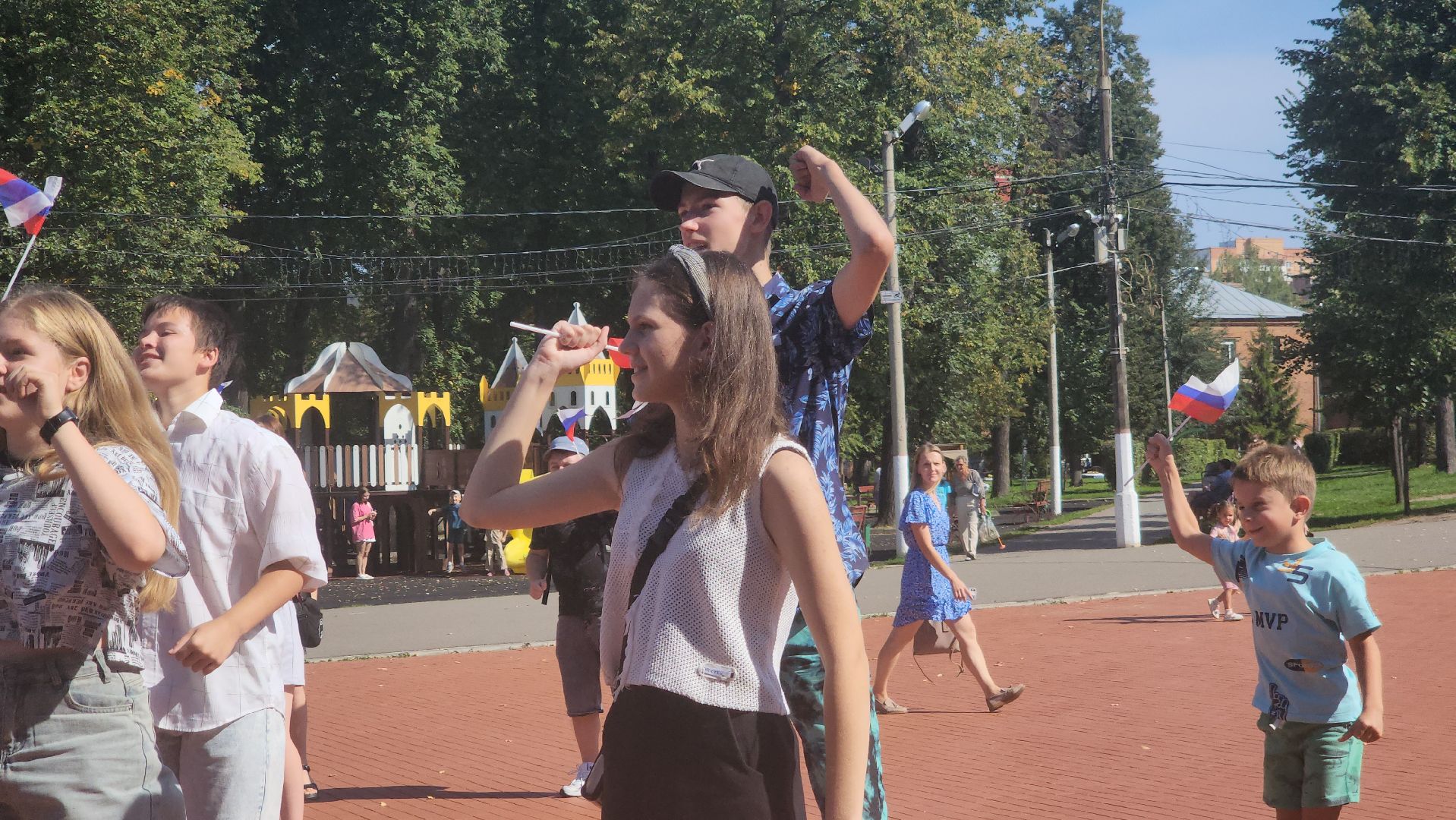 Павловский Посад, Городской округ Павловский Посад, День флага, Люди, Жители, Флаг,