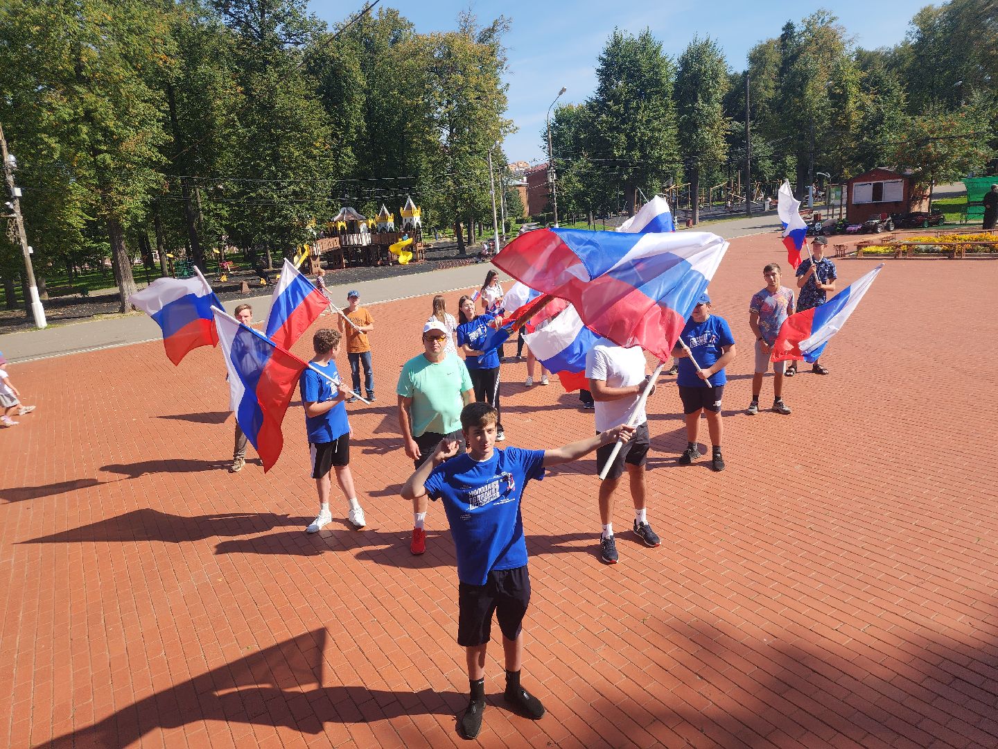 Павловский Посад, Городской округ Павловский Посад, День флага, Люди, Жители, Флаг,