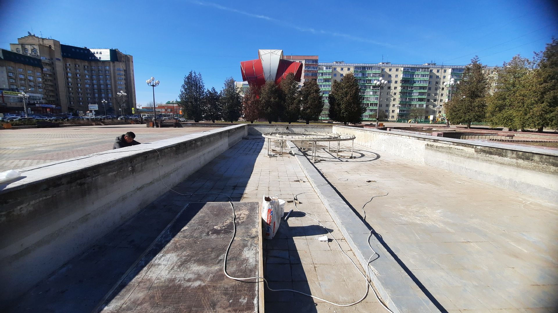 Фонтан, пуск фонтанов, город, Наро-Фоминск, перемены