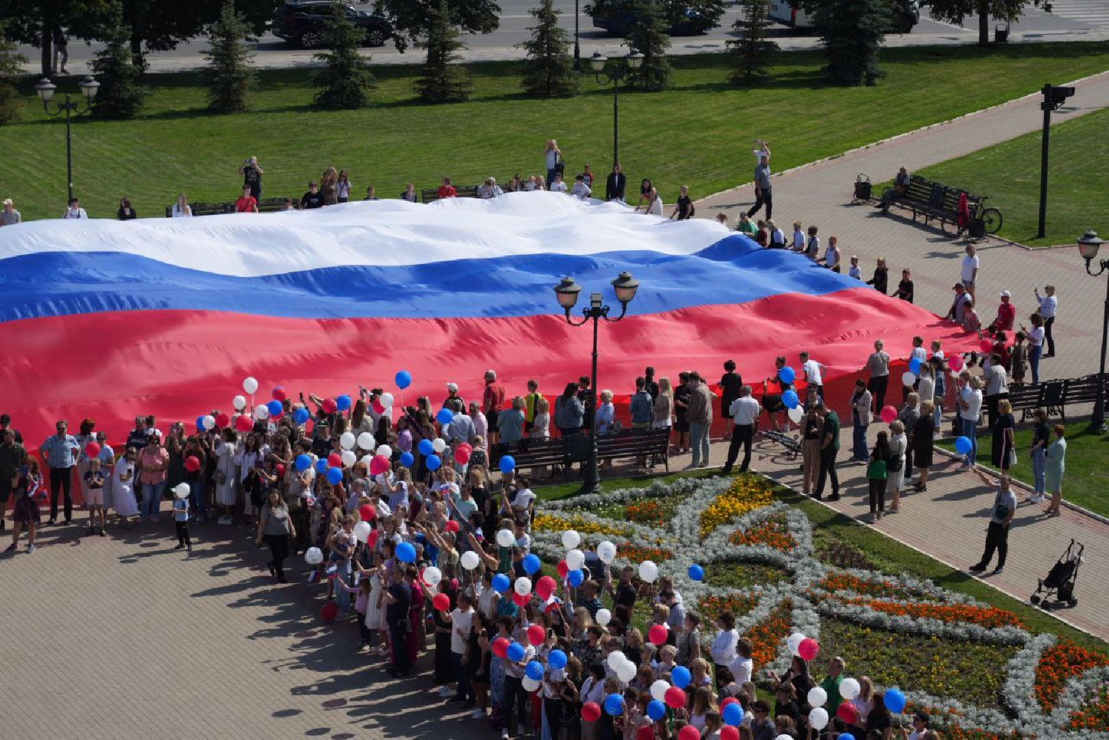 Акция, Триколор, Флаг, Сергиев Посад, День флага,