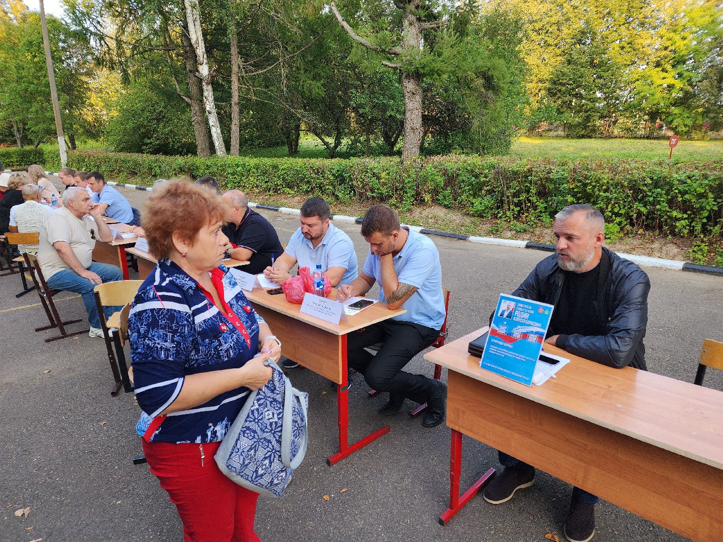 Чехов, деревня Крюково, выездная администрация, встреча с жителями, обращения жителей, дорожный ремонт, освещение, благоустройство, улица Заводская, борщевик,