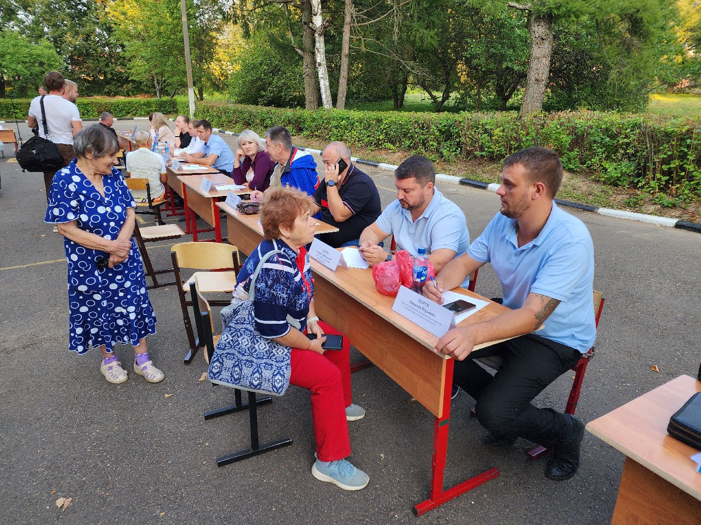 Чехов, деревня Крюково, выездная администрация, встреча с жителями, обращения жителей, дорожный ремонт, освещение, благоустройство, улица Заводская, борщевик,