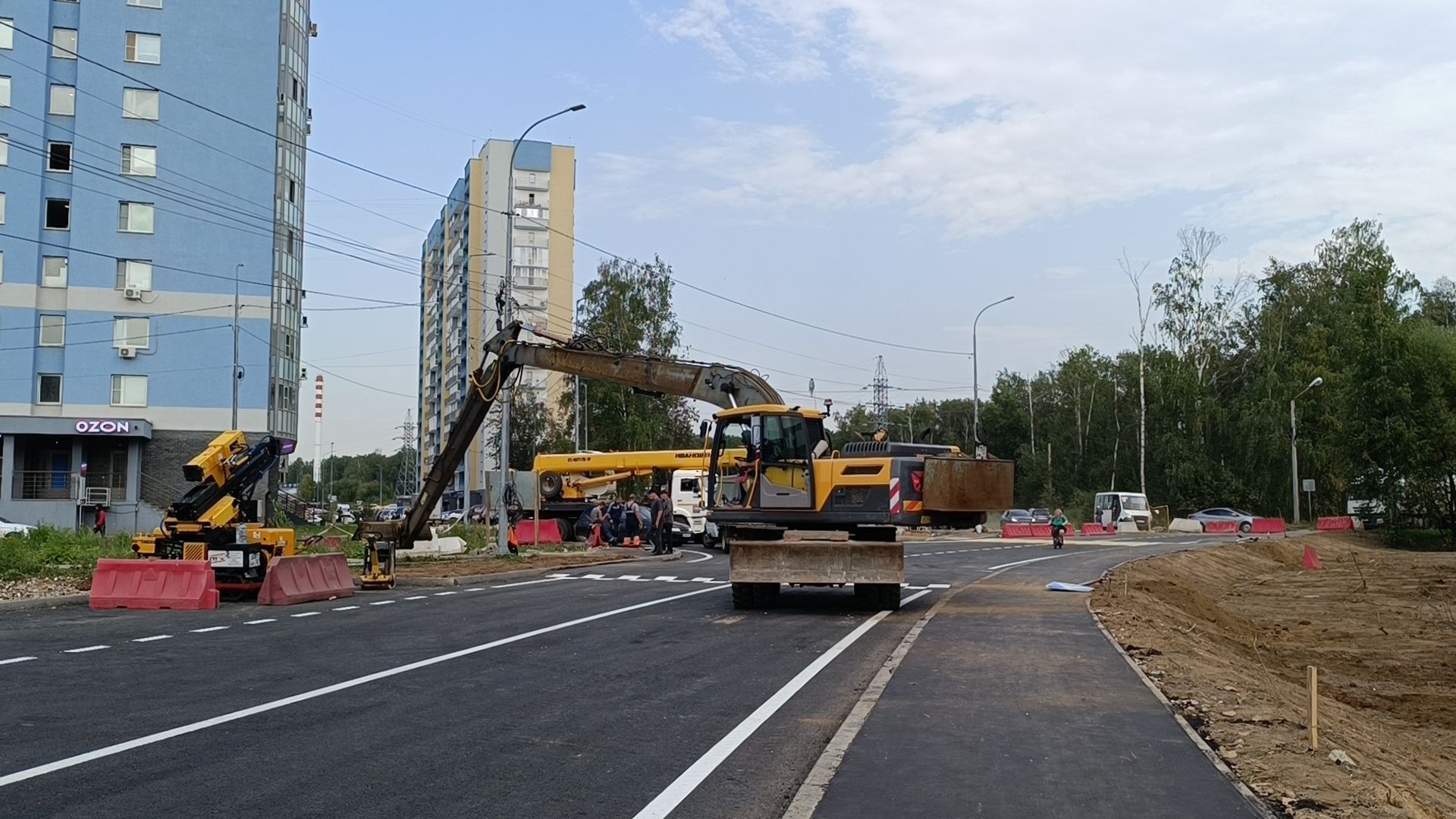 ремонт дорог, лобня, разметка дороги,