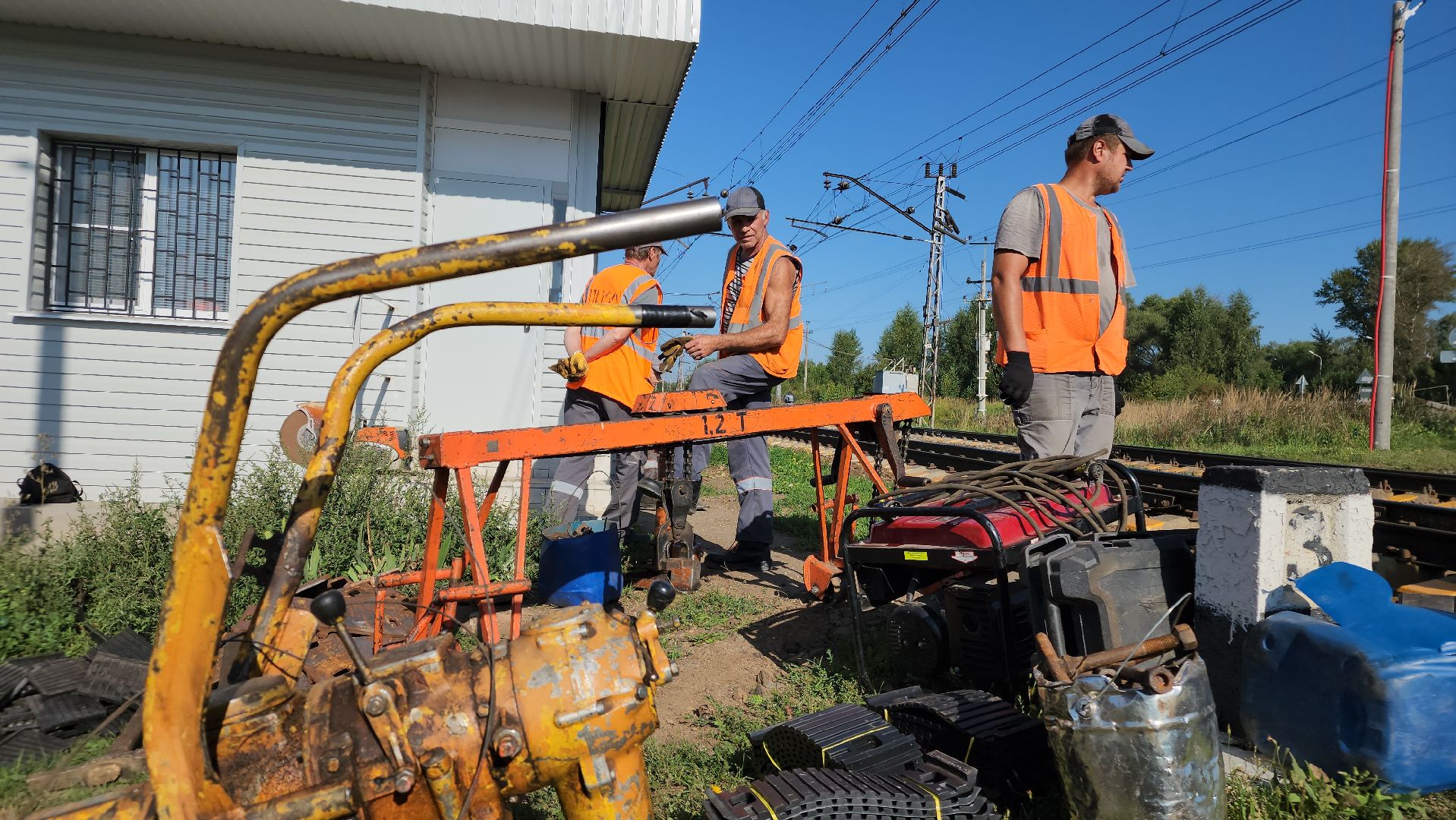 ступино, ремонт переезда,ржд,