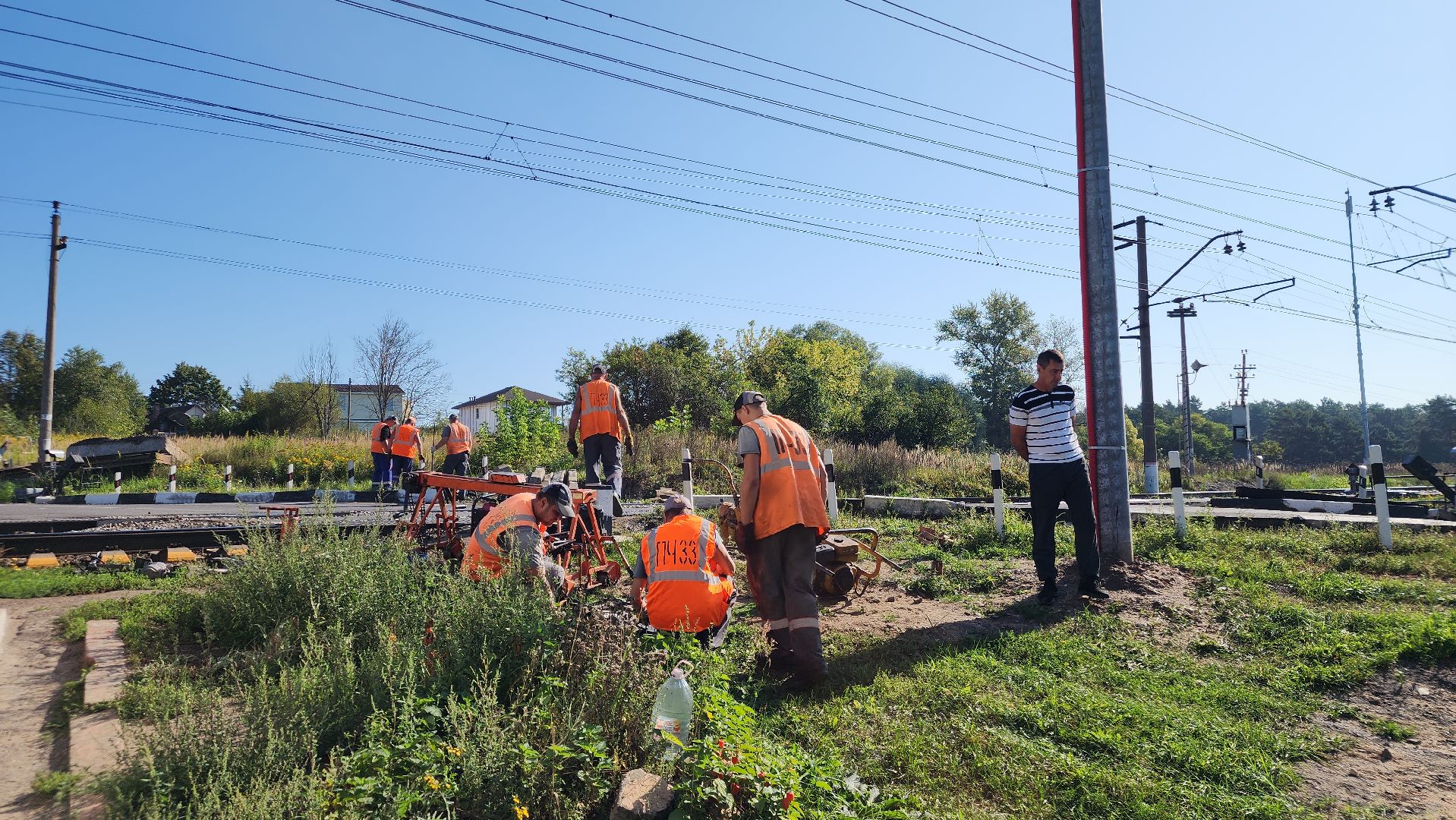 ступино, ремонт переезда,ржд,