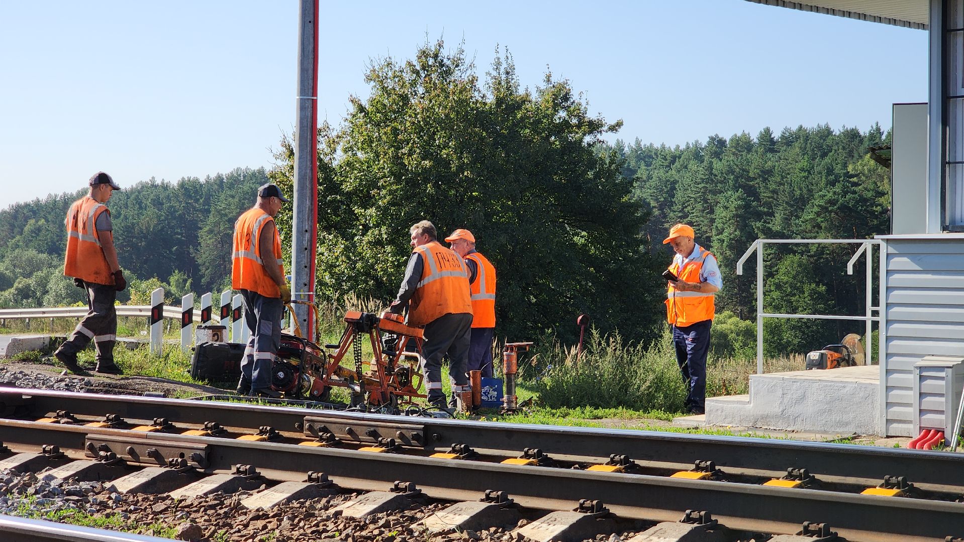 ступино, ремонт переезда,ржд,