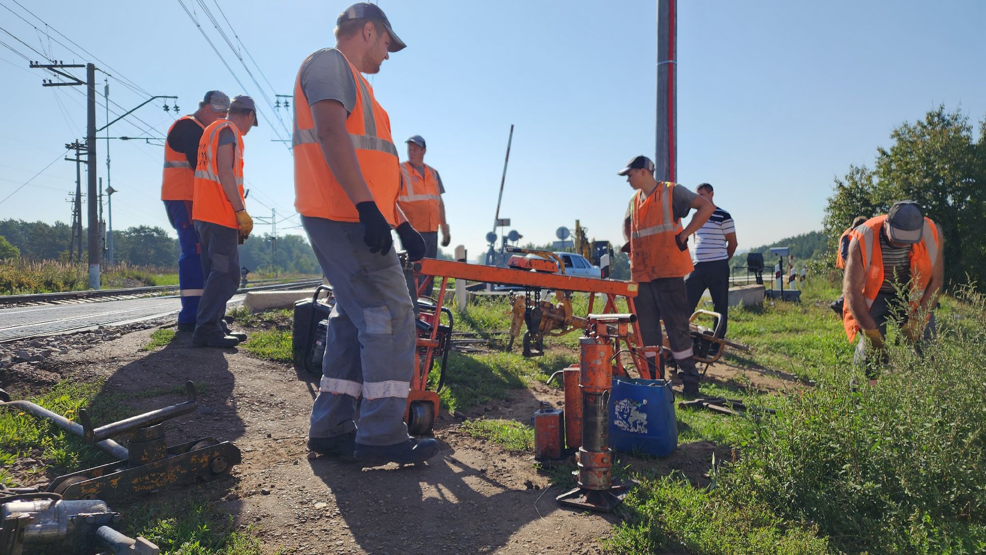 ступино, ремонт переезда,ржд,