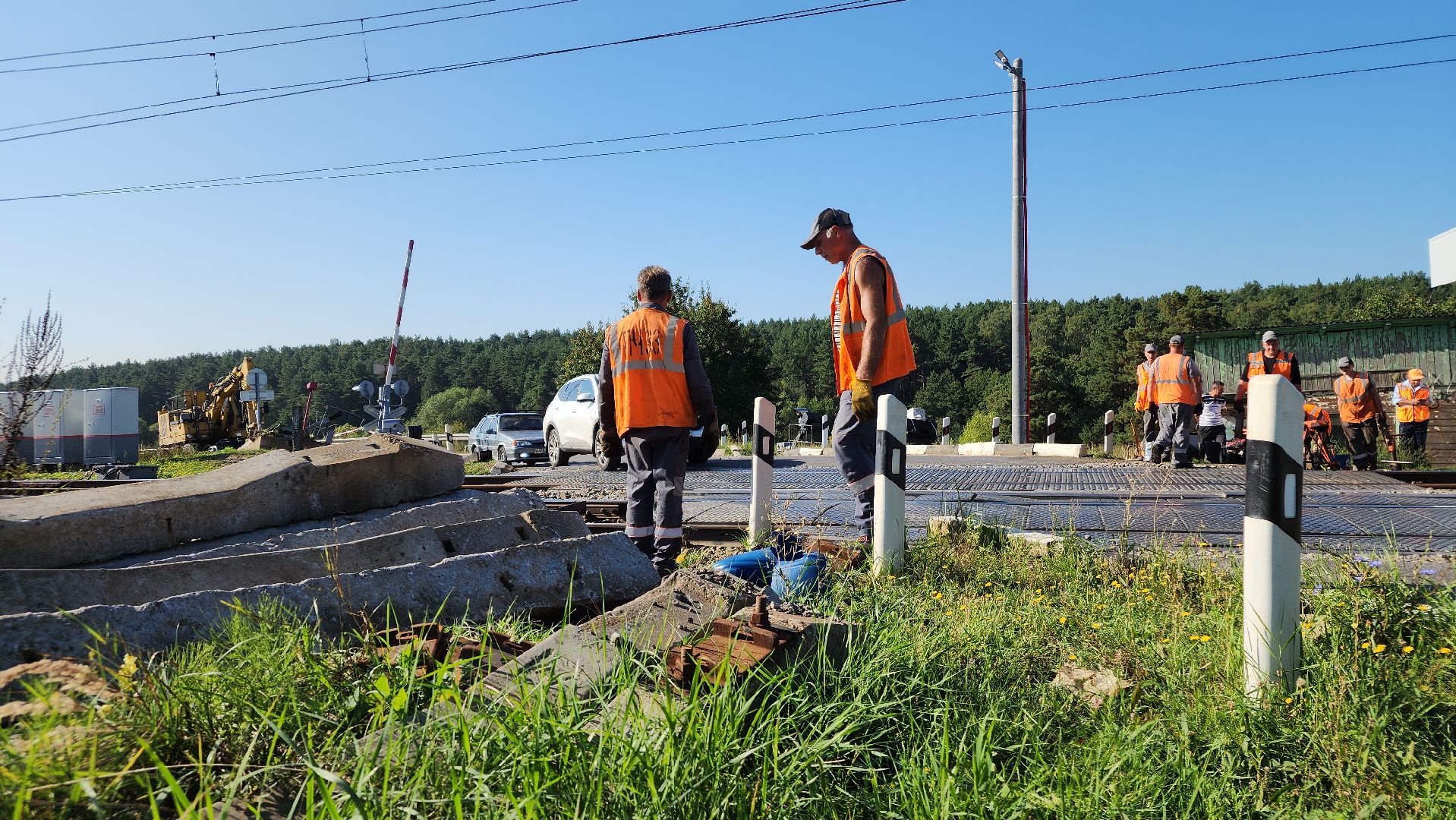 ступино, ремонт переезда,ржд,