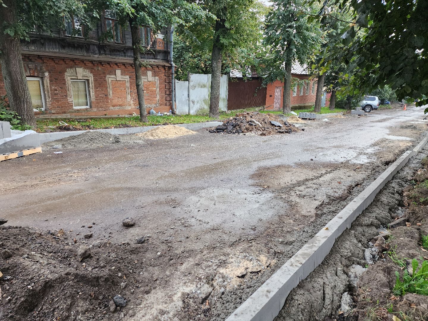 серпухов, подмосковье, ремонт дороги,