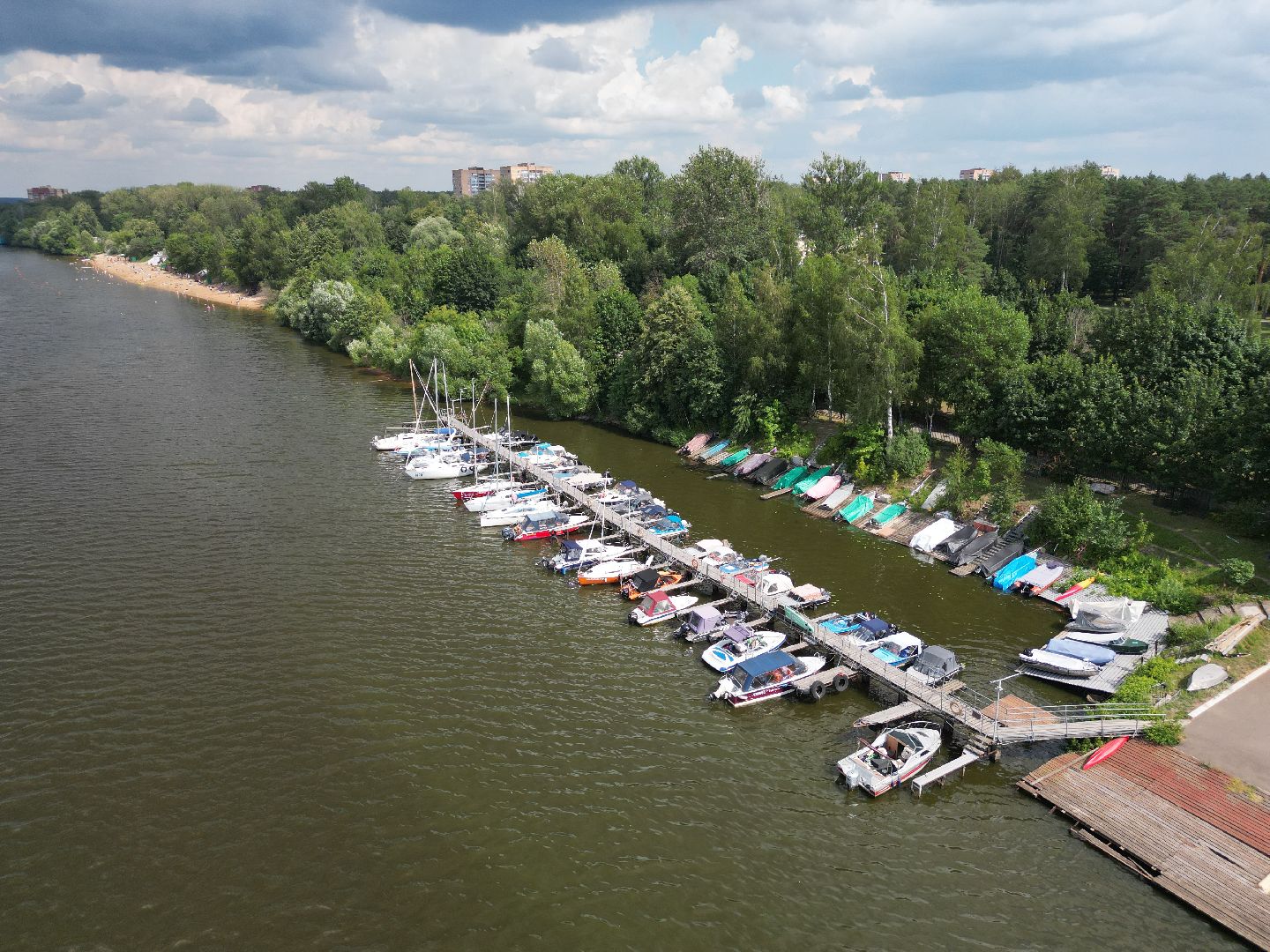 видео с коптера, дубна, набережная, благоустройство,