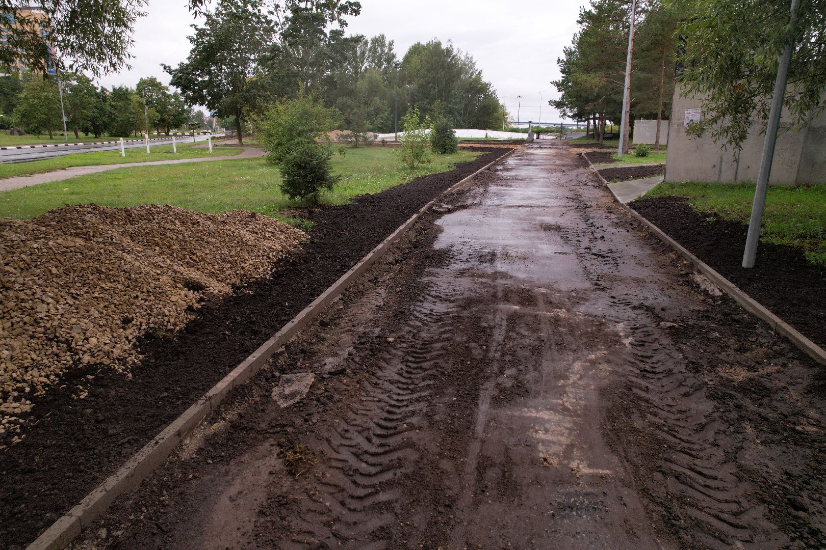 видео с коптера, дубна, набережная, благоустройство,