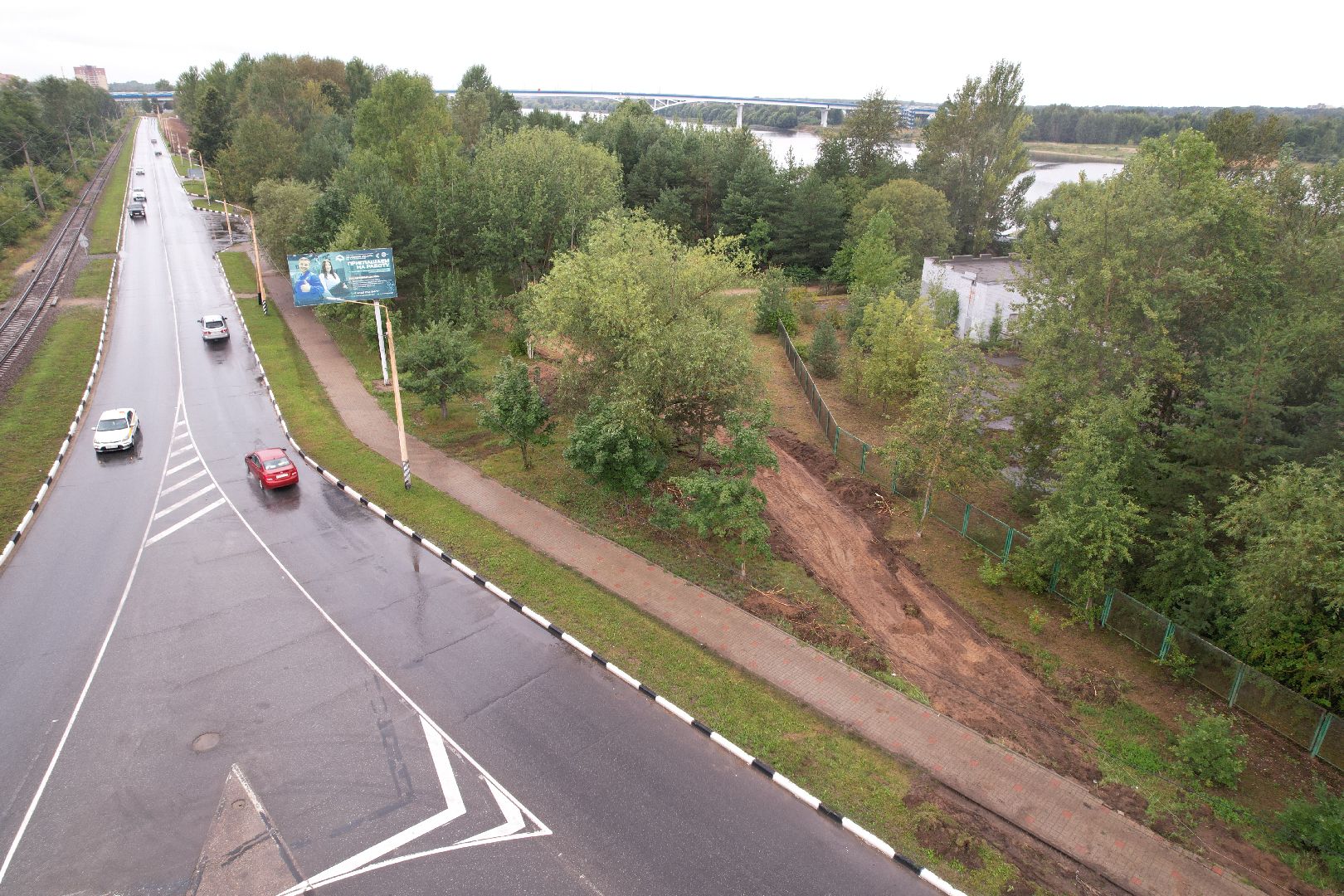видео с коптера, дубна, набережная, благоустройство,