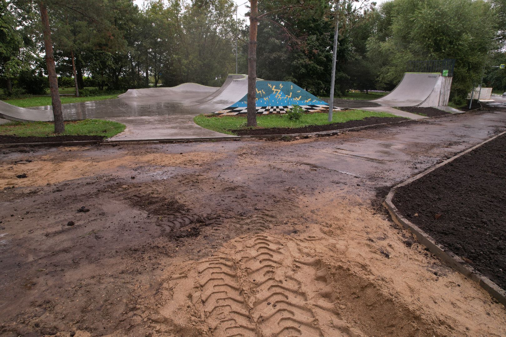 видео с коптера, дубна, набережная, благоустройство,