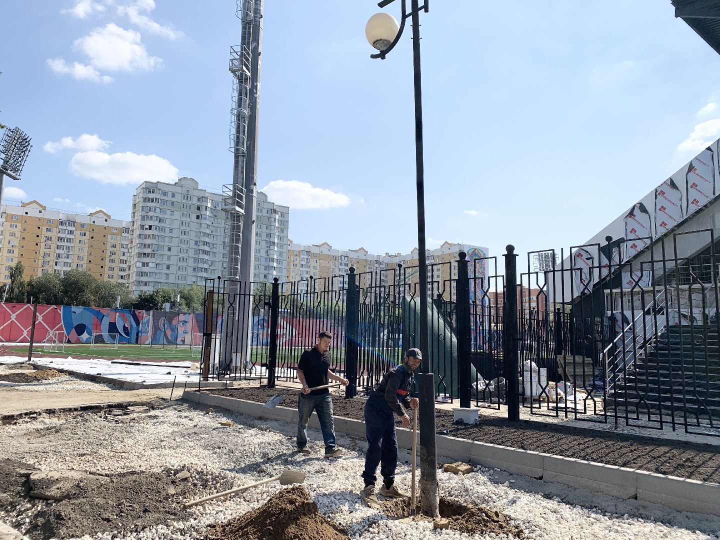 Балашиха, Подмосковье, Реконструкция стадиона Орион, Строительство,