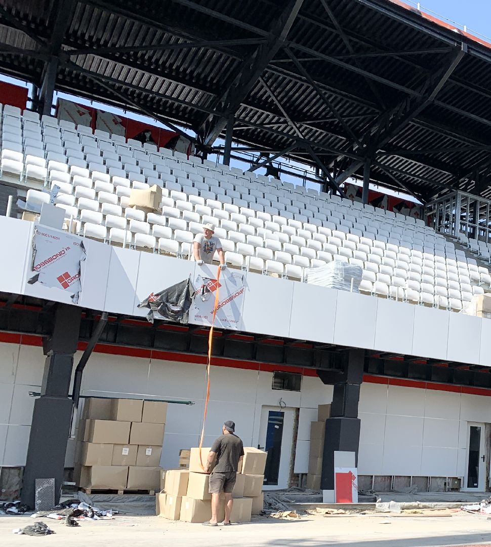 Балашиха, Подмосковье, Реконструкция стадиона Орион, Строительство,