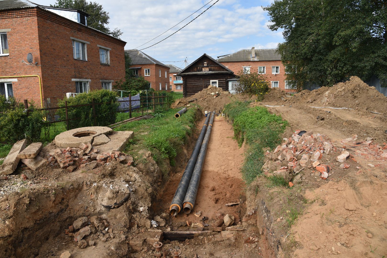 лотошино, новолотошино, жкх, замена труб, замена труб отопления, теплотрасса,