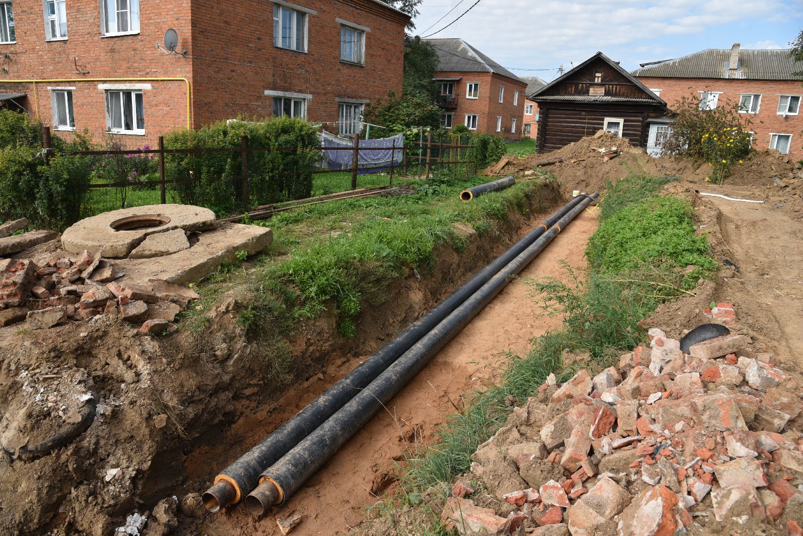 лотошино, новолотошино, жкх, замена труб, замена труб отопления, теплотрасса,