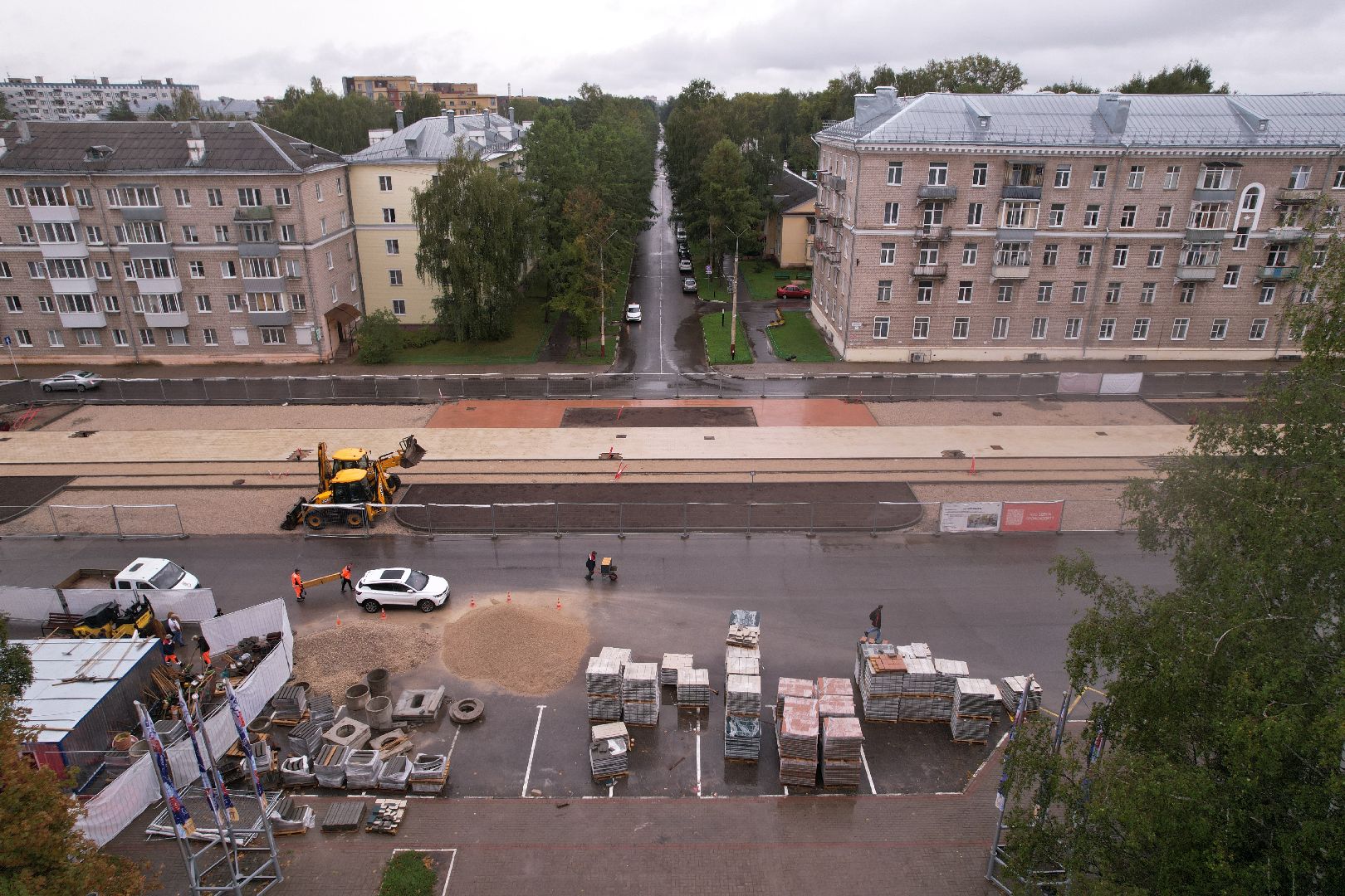 видео с коптера, дубна, благоустройство,