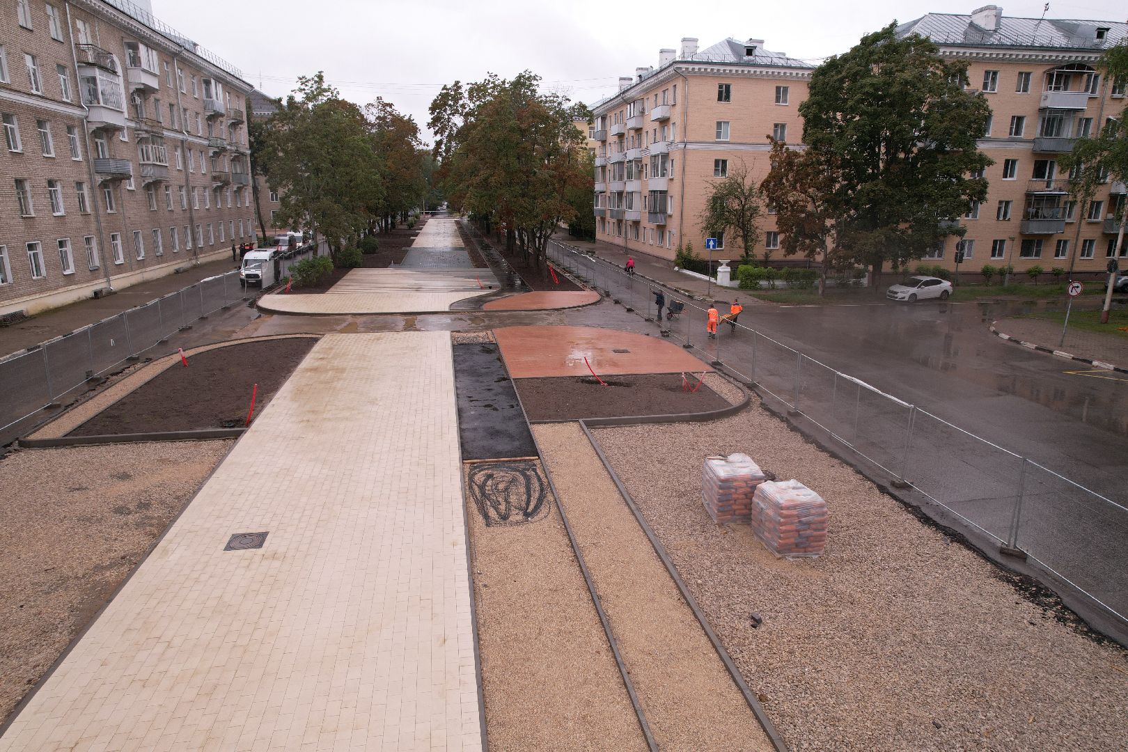 видео с коптера, дубна, благоустройство,